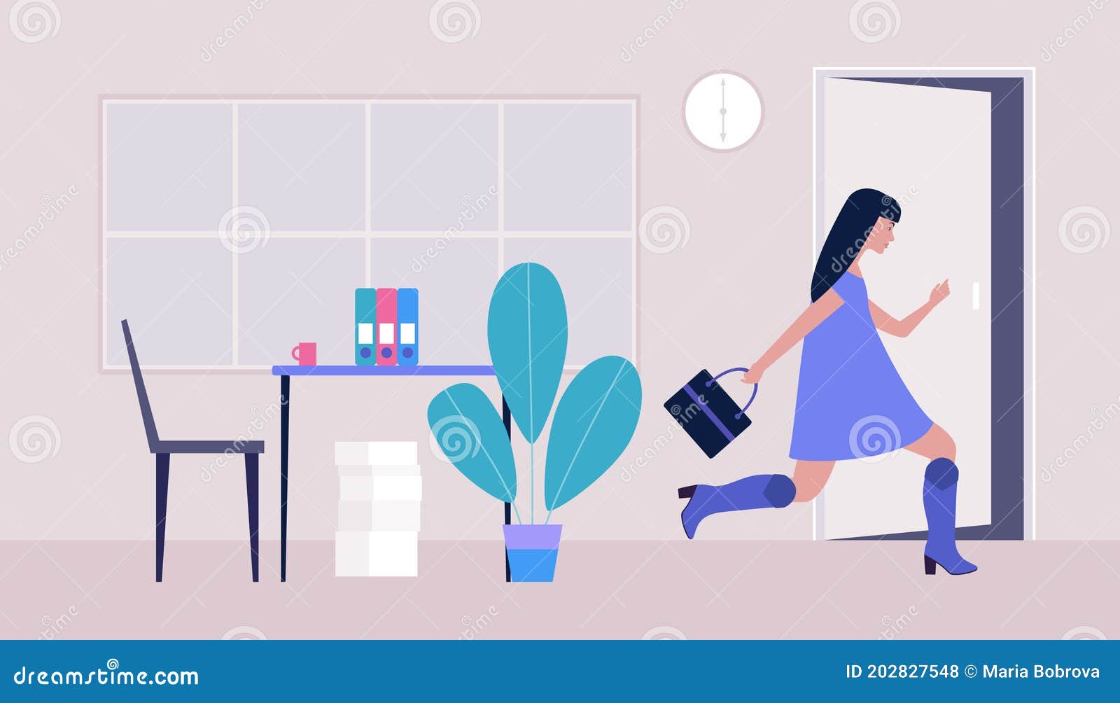 End of the working day stock vector. Illustration of business 202827548