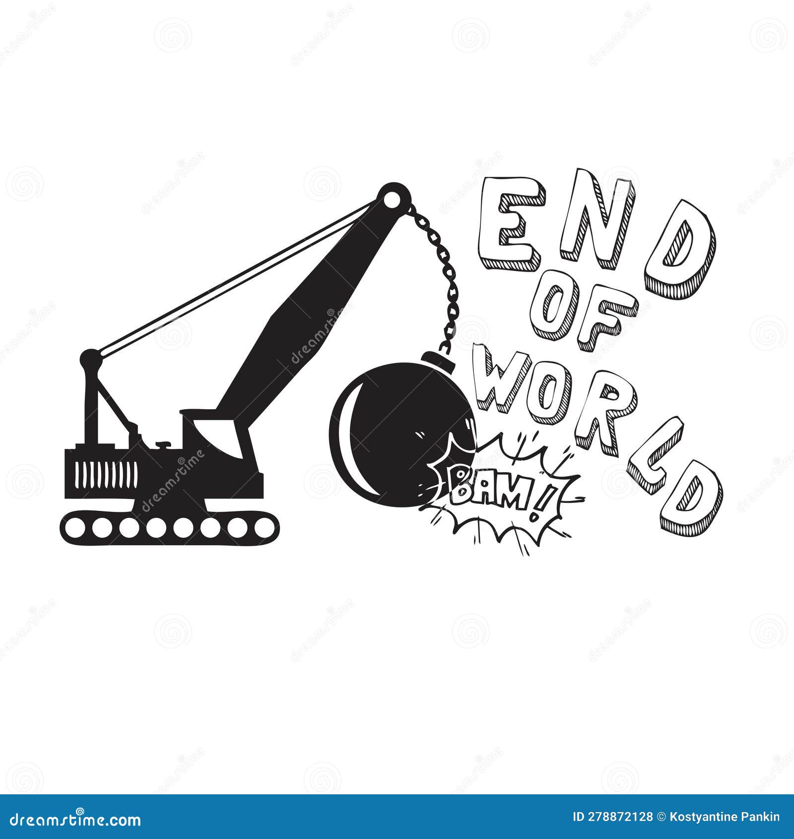 End of World illustration stock vector. Illustration of world 278872128