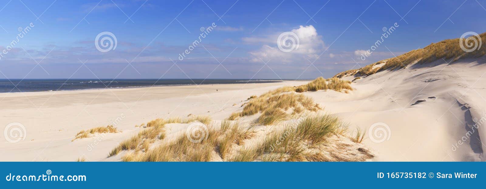 endless beach on the island of terschelling in the netherlands
