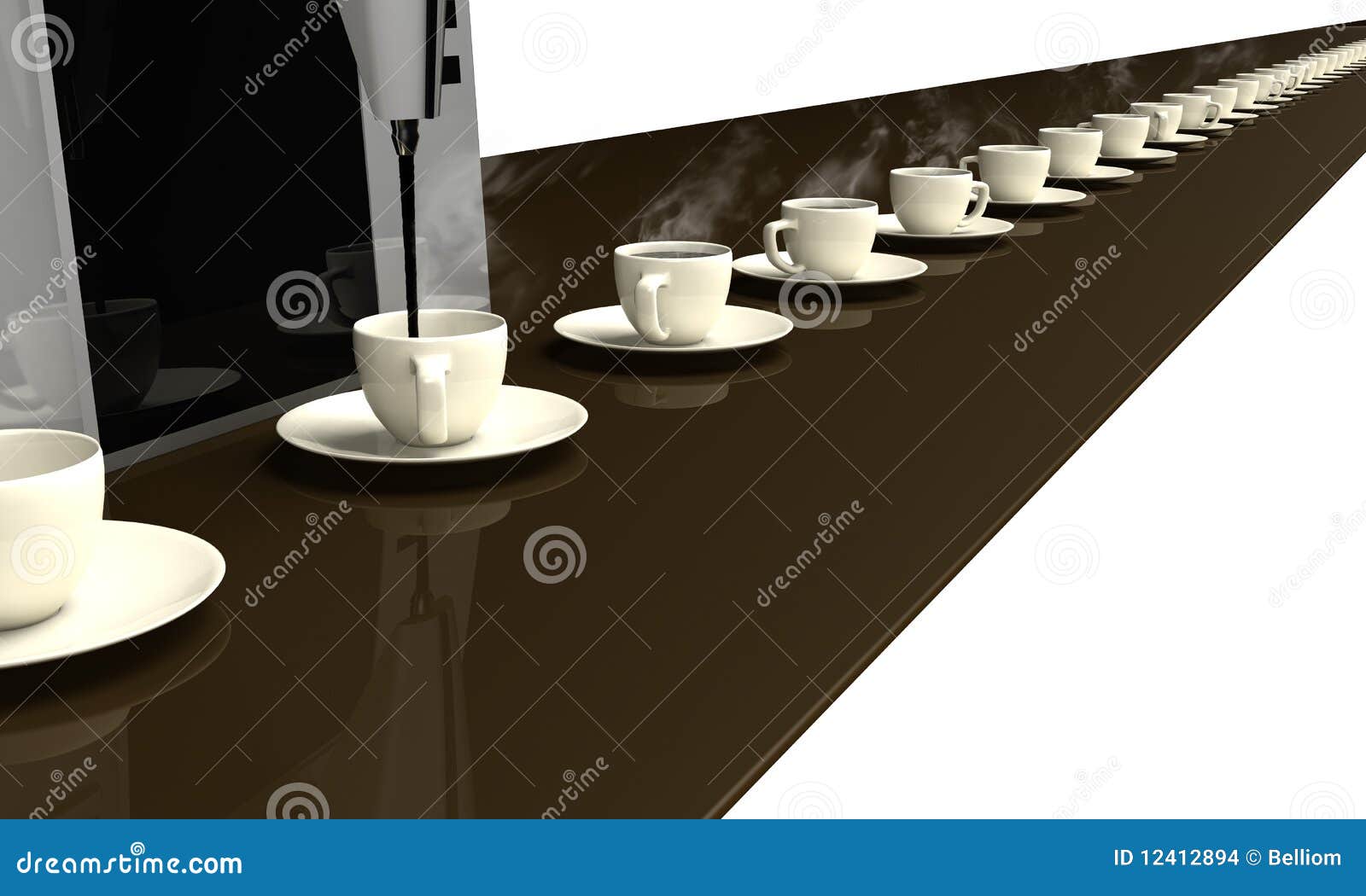 Endless coffee. stock illustration. Illustration of making 12412894