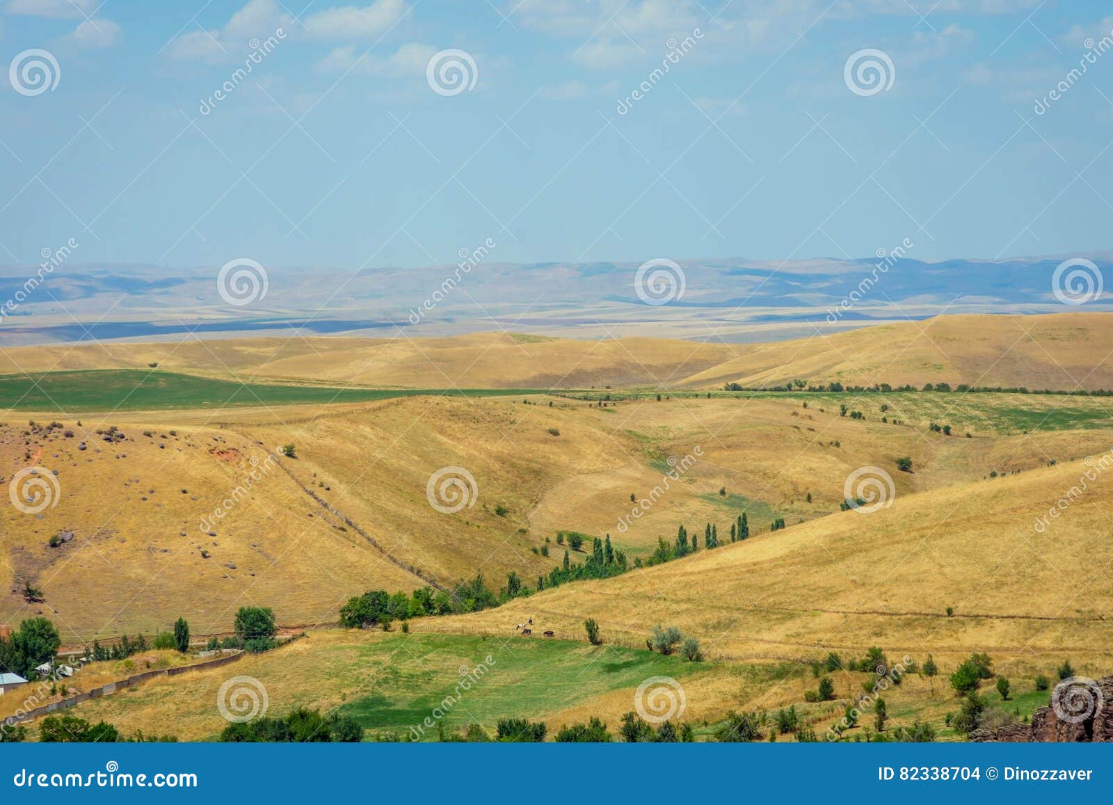 Endless Kazakh Grassland Steppe Landscape Stock Photo - Image of gorge ...