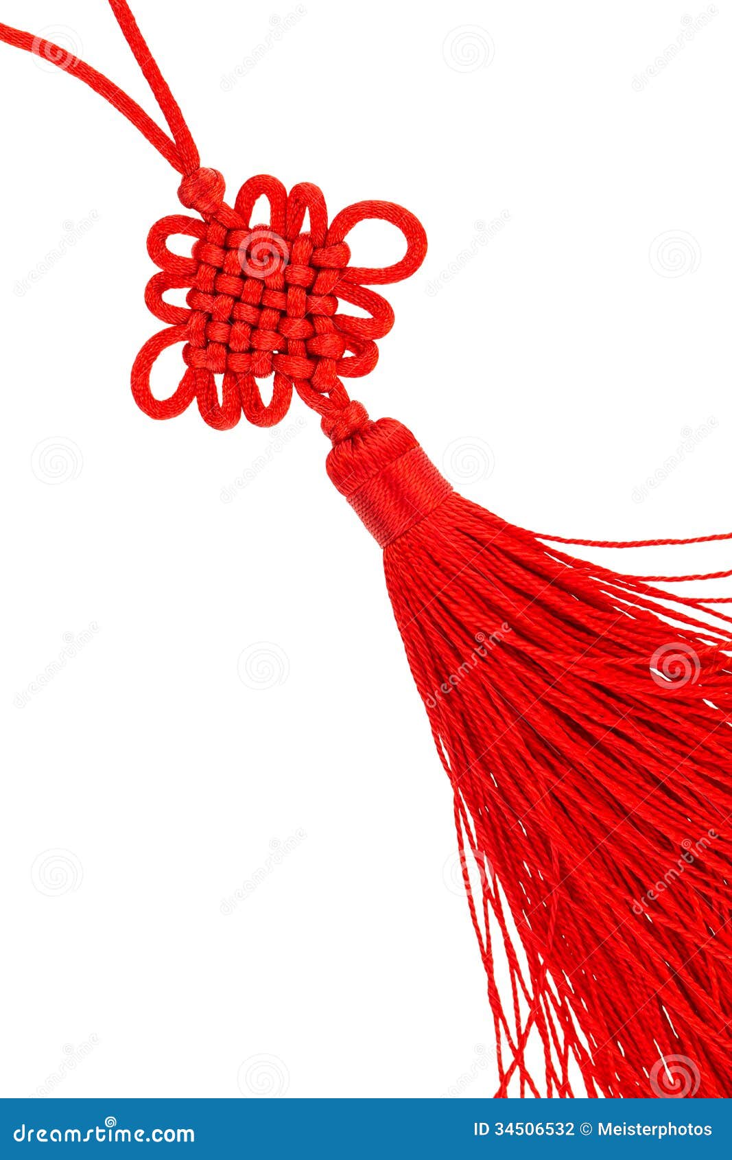 Endless knot silk tassel stock photo. Image of pattern 34506532