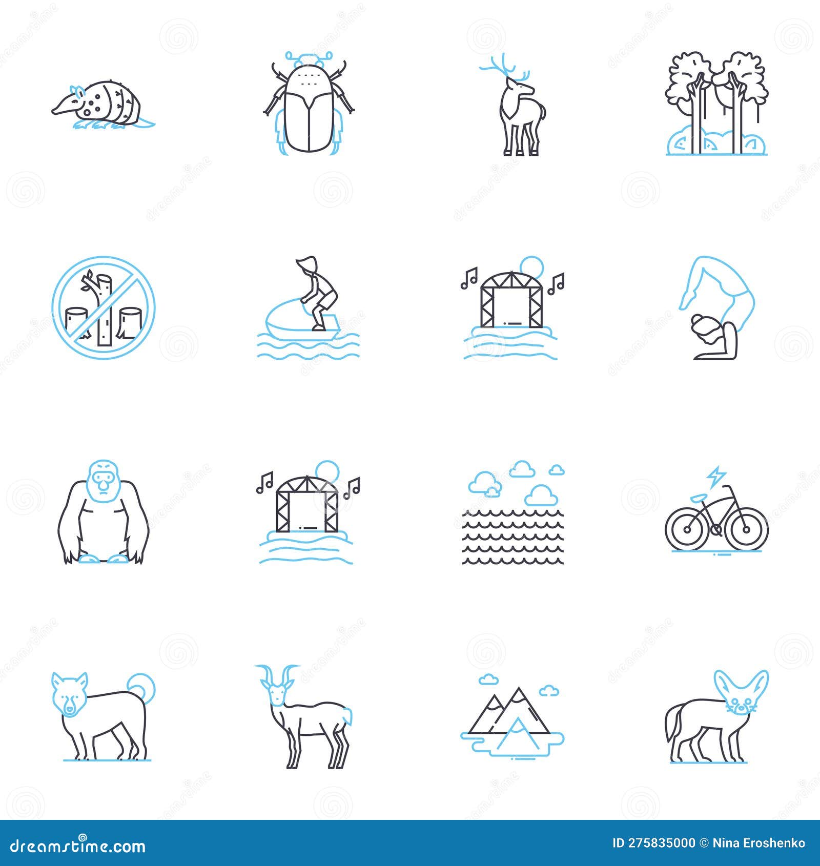 Endless Possibilities Linear Icons Set. Boundless, Infinite, Limitless 