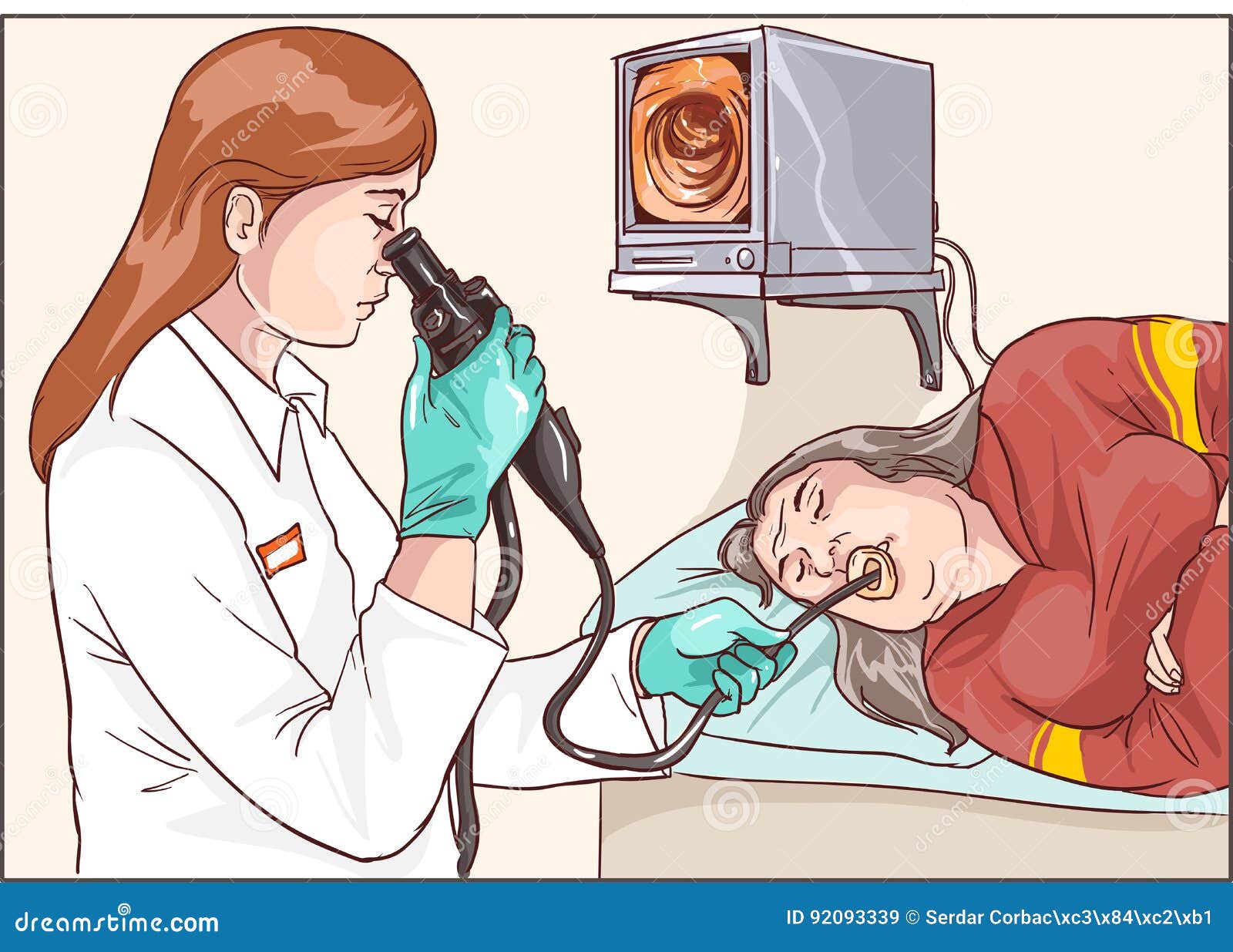 Endoscopic Reception at the Hospital. Work with Medical Equipment Stock