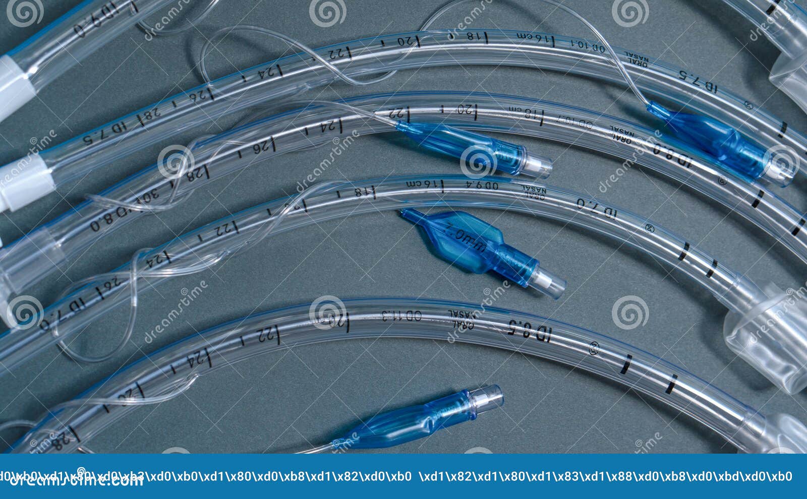 endotracheal tubes for tracheal intubation of different diameters