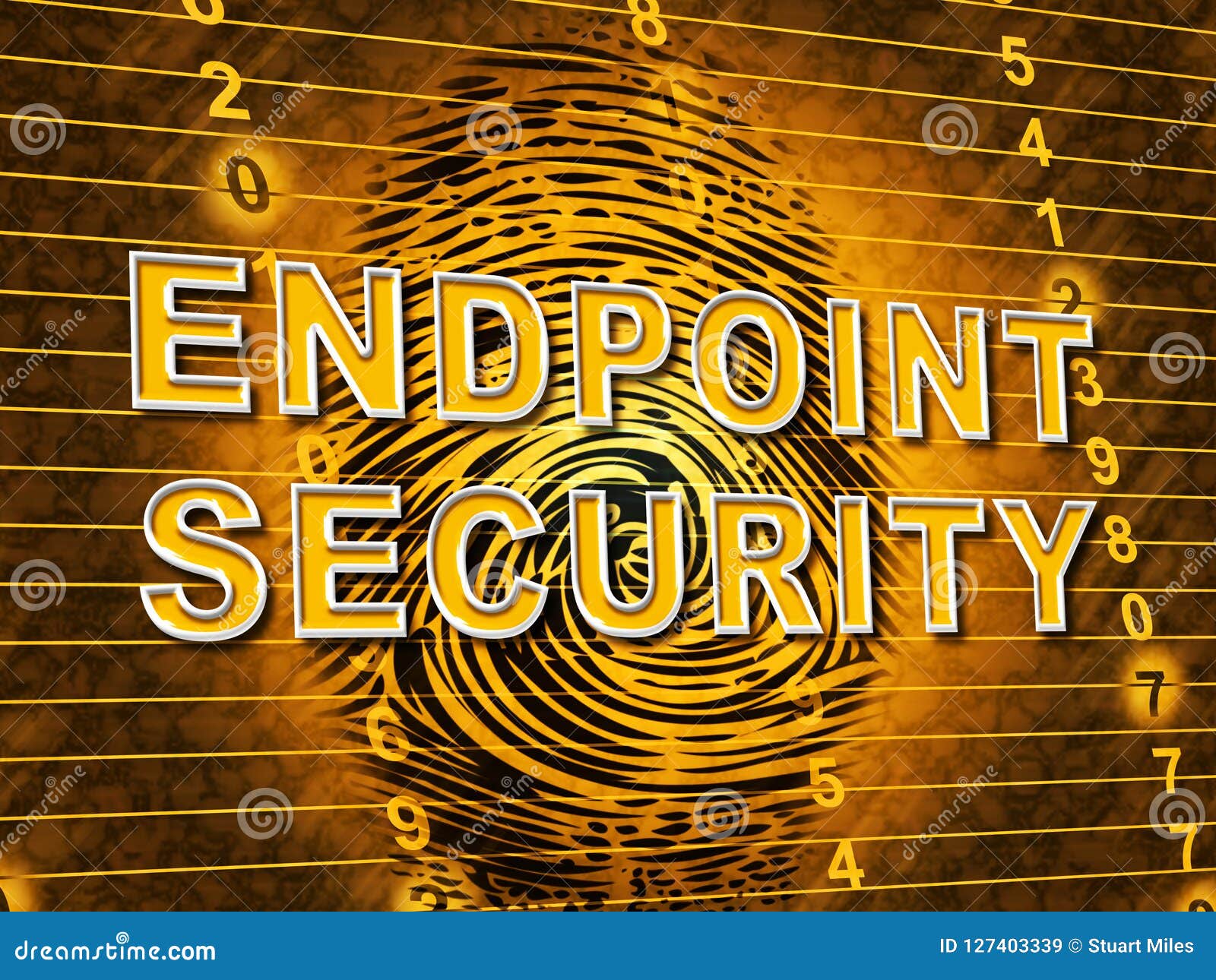 Endpoint Security Safe System Protection 3d Illustration Stock