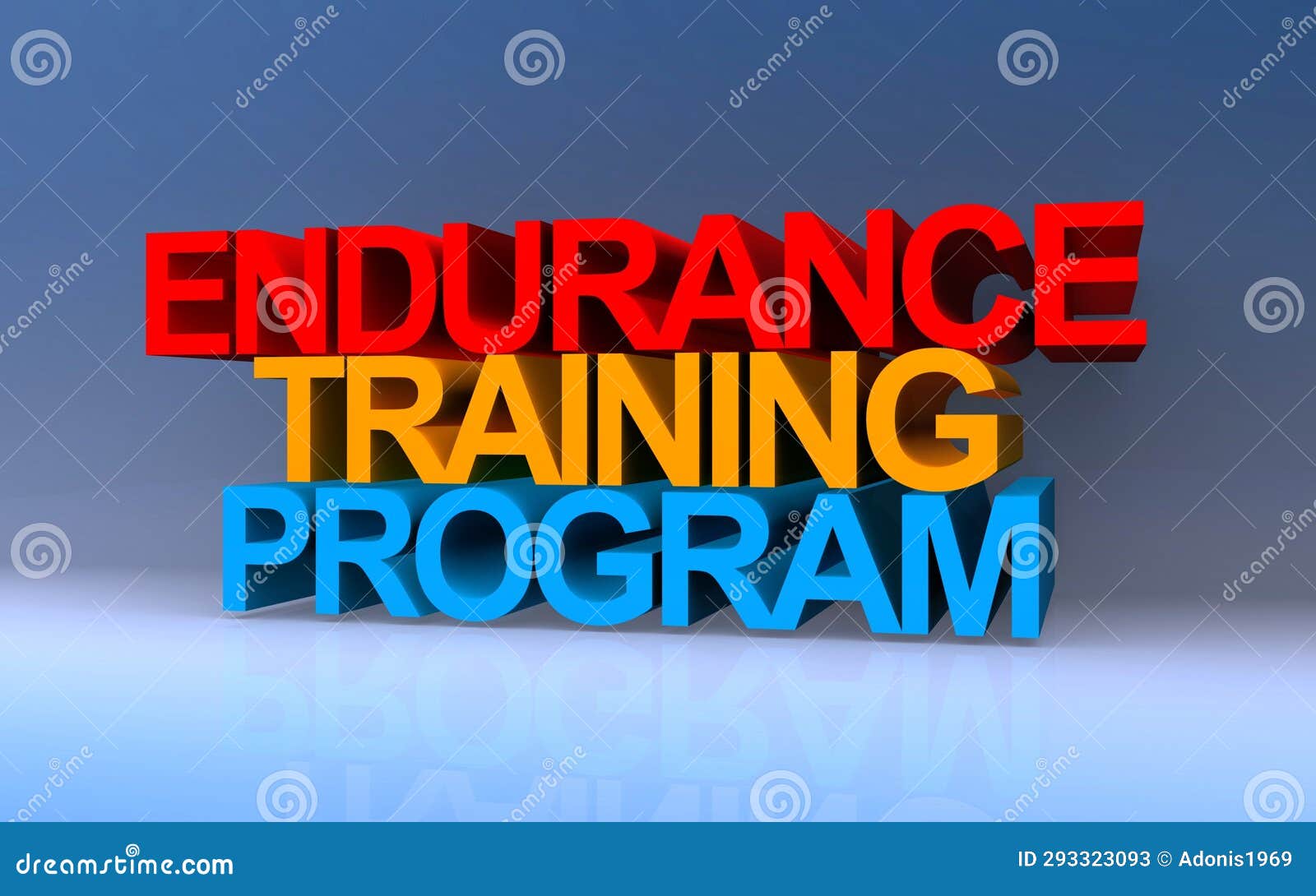 Endurance Training Program on Blue Stock Illustration Illustration of