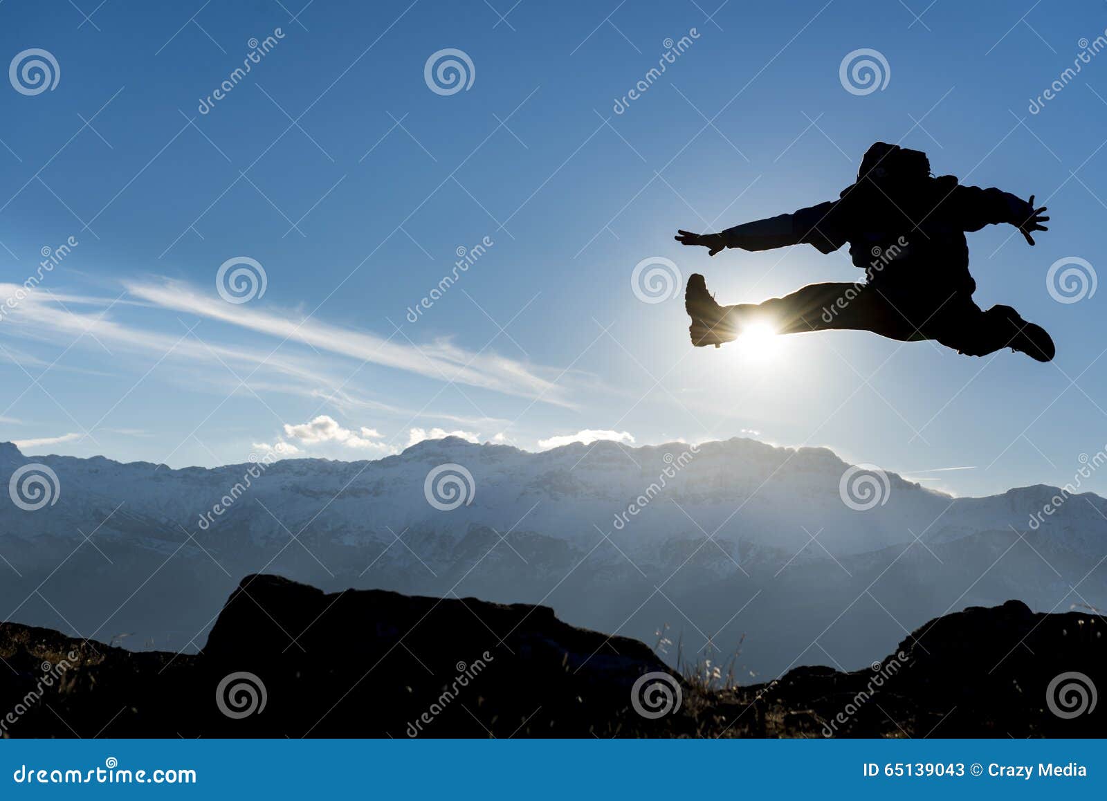 energetic movement in the mountains