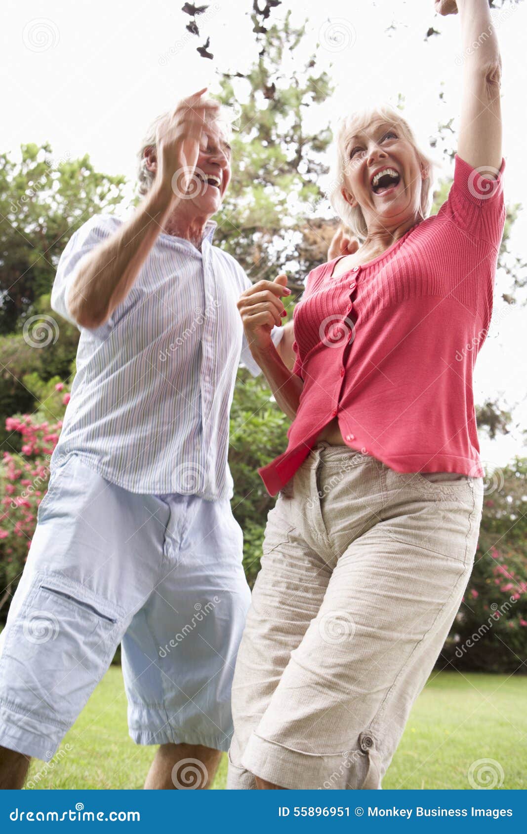 Energetic Senior Couple In Countryside Stock Image Image Of Summer