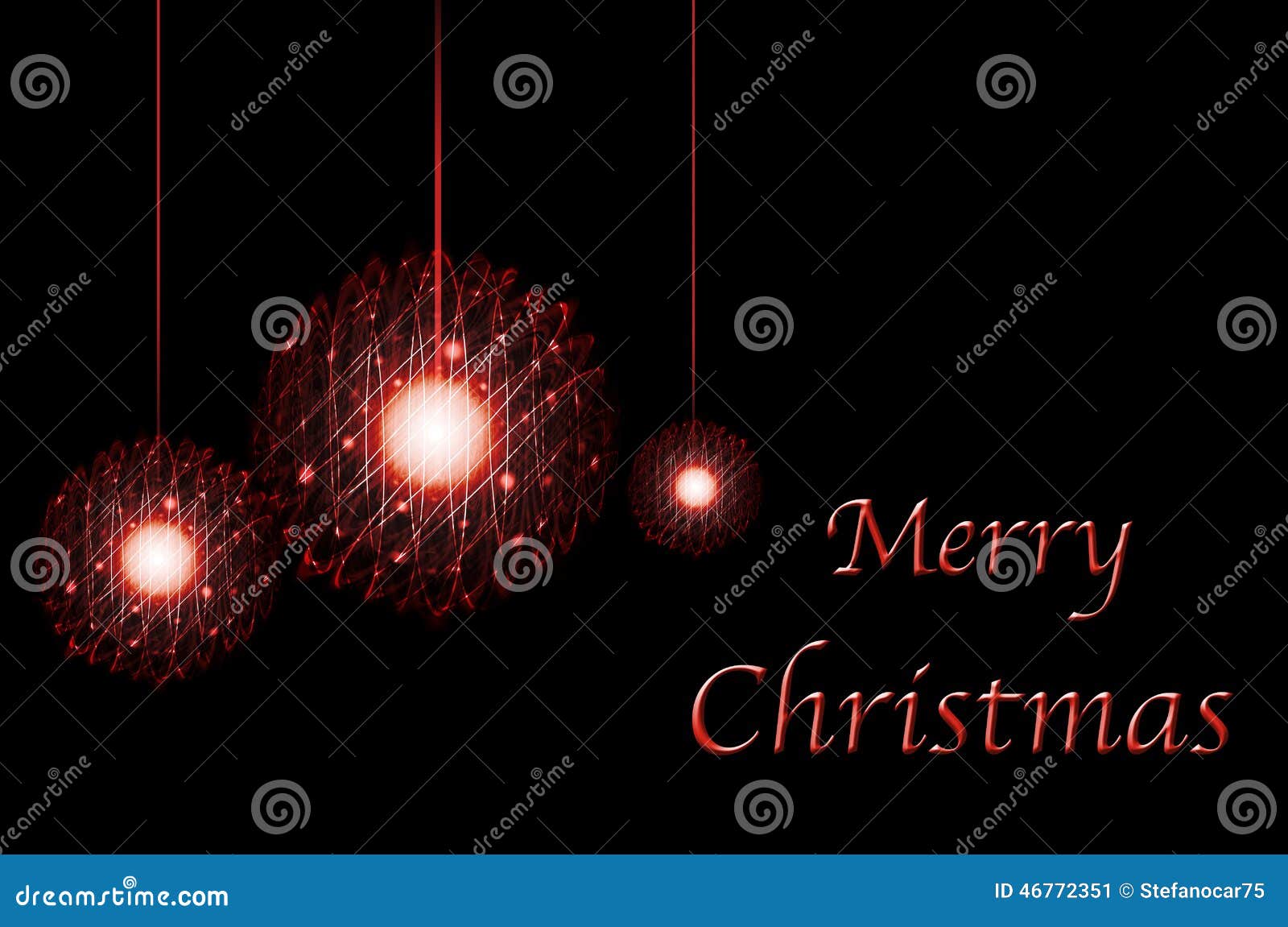 Energy Balls in a Card for Merry Christmas Stock Illustration