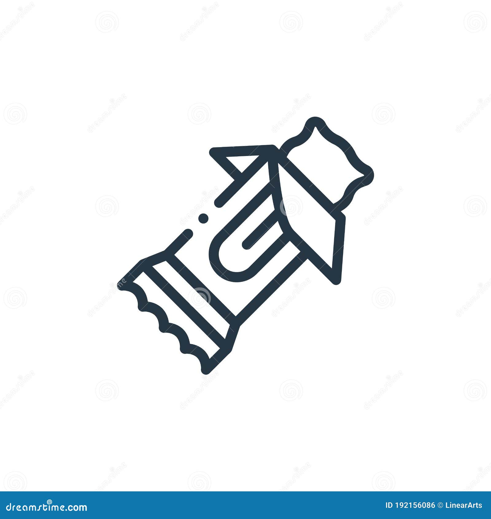 Energy Bar Icon Vector from Nutrition Concept. Thin Line Illustration
