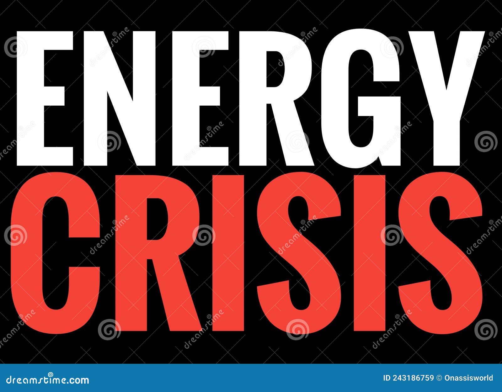 Energy Crisis News Alert Page Header Stock Illustration Illustration