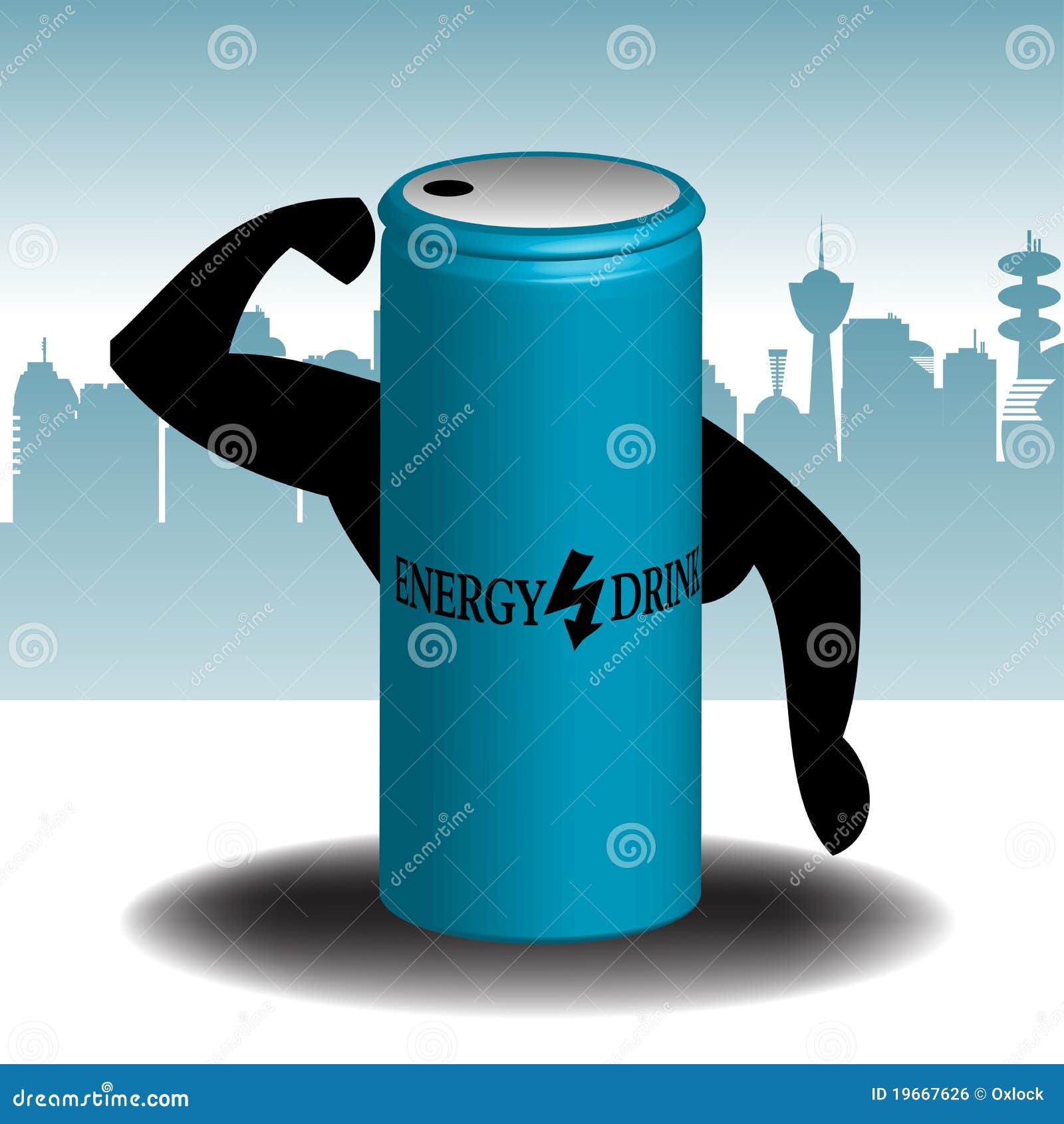 Energy Drink Logo. Power Drink Logo. Logo And Packaging With An Orange Background. Cartoon