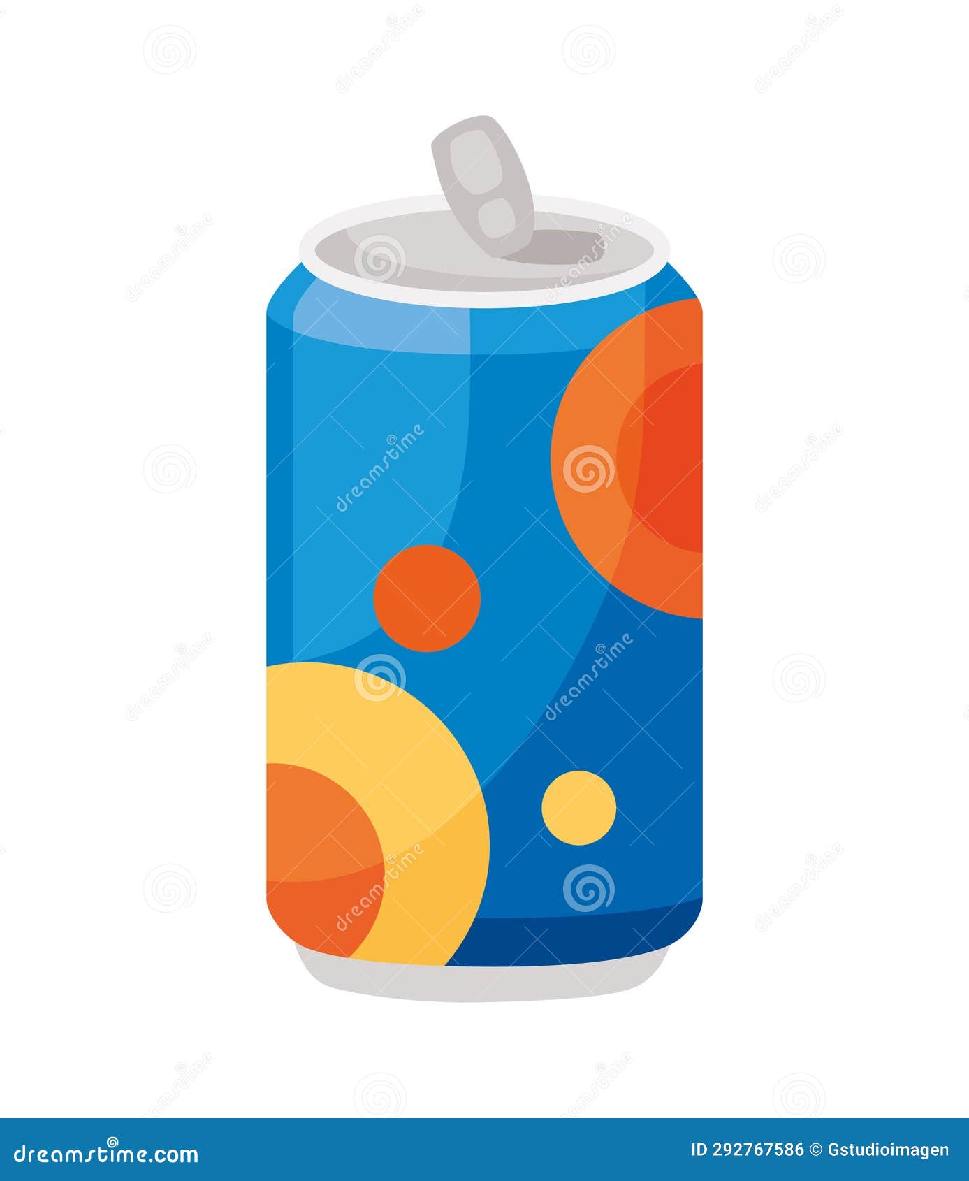 Energy drink blue can stock vector. Illustration of packaging 292767586