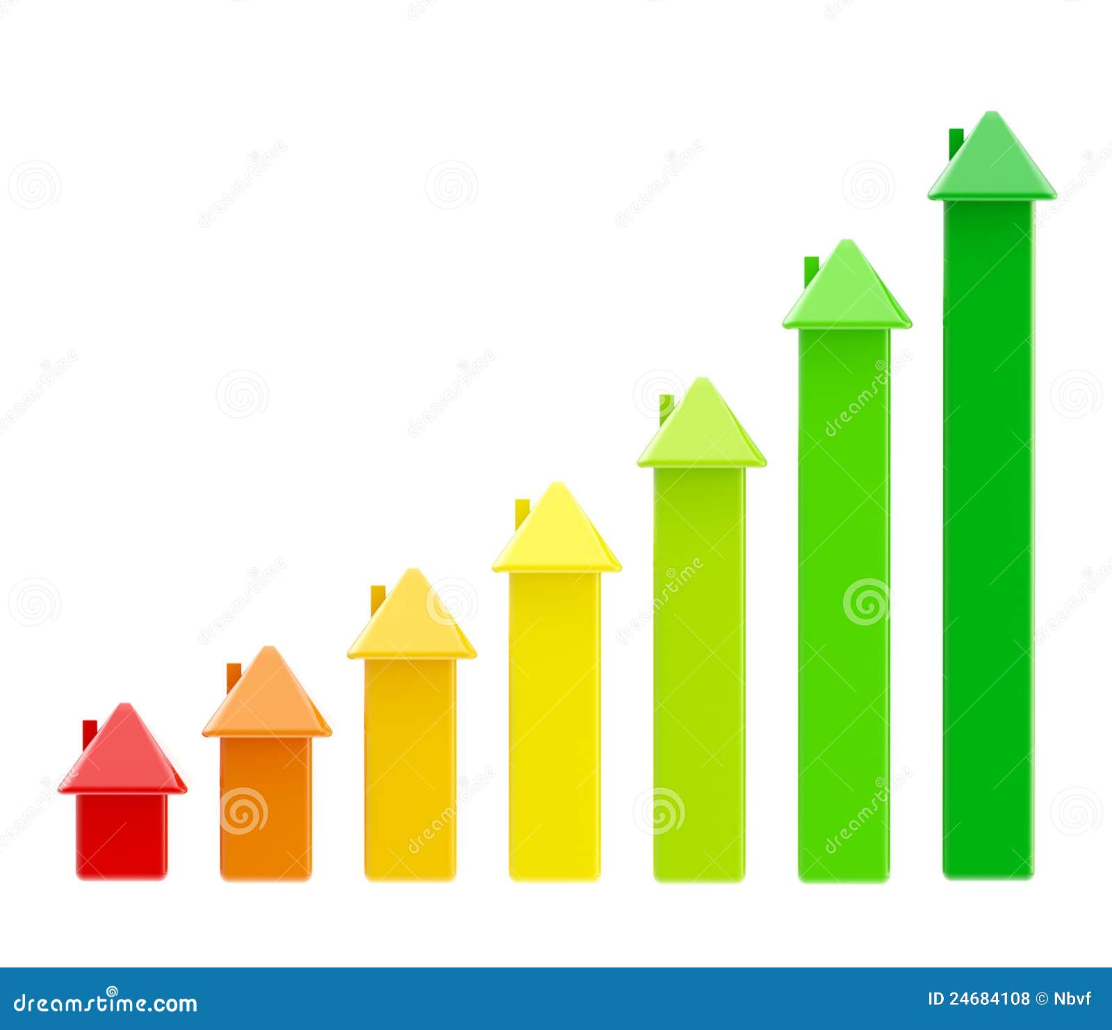 Energy Efficiency As a Bar Graph Stock Illustration Illustration of