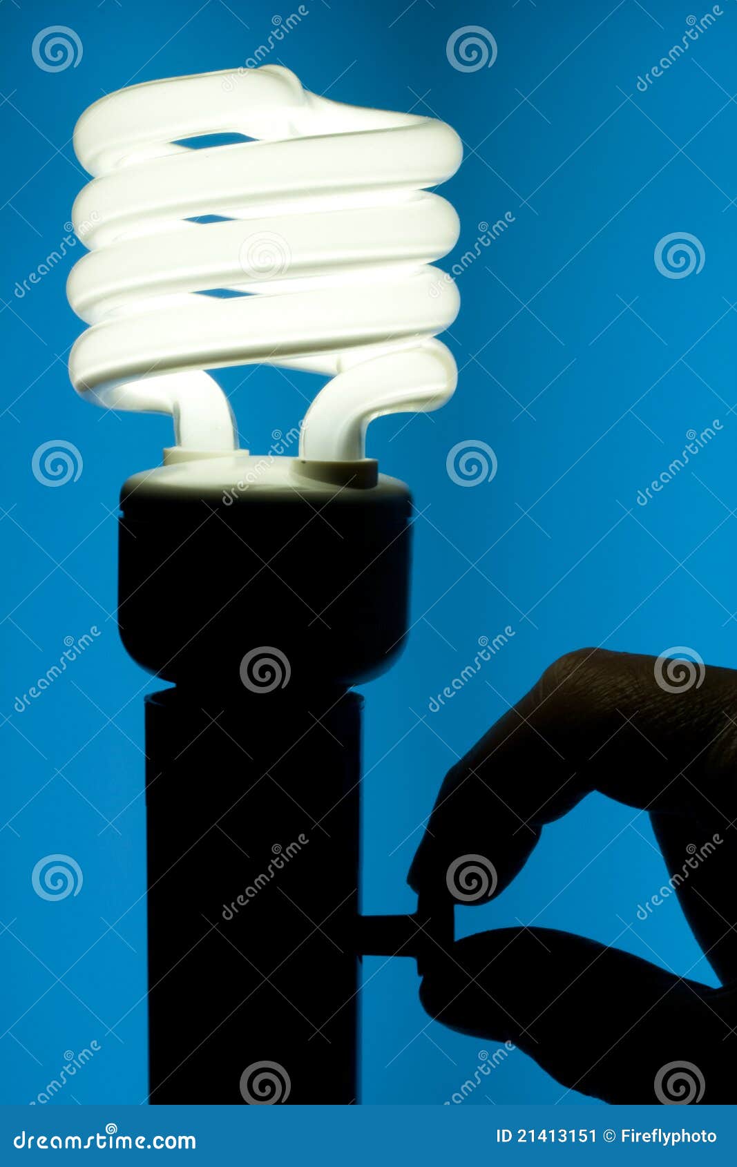 EnergyEfficient Fluorescent Light Bulb Stock Image Image of