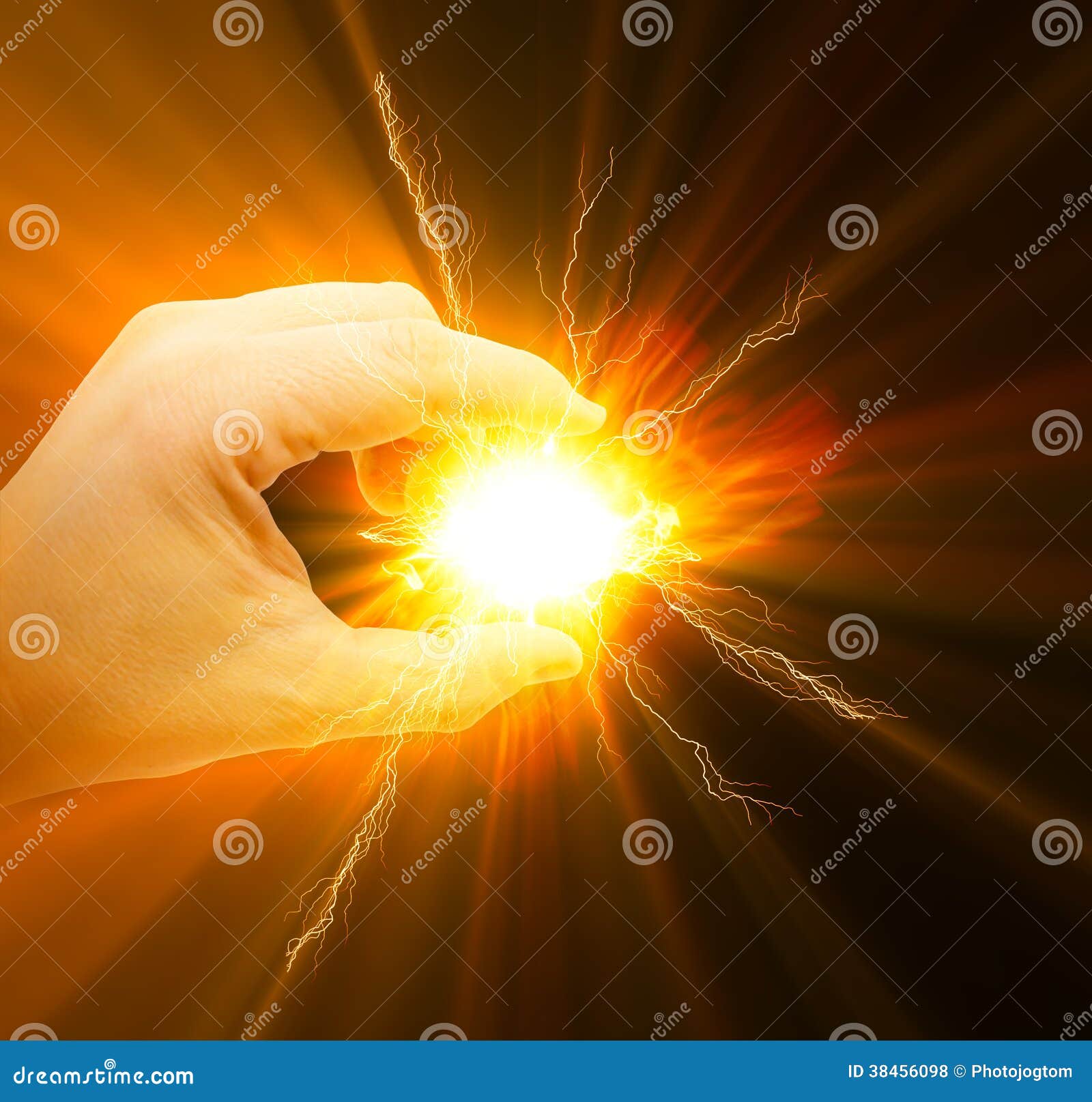 Energy in hand stock photo. Image of environment, glow 38456098