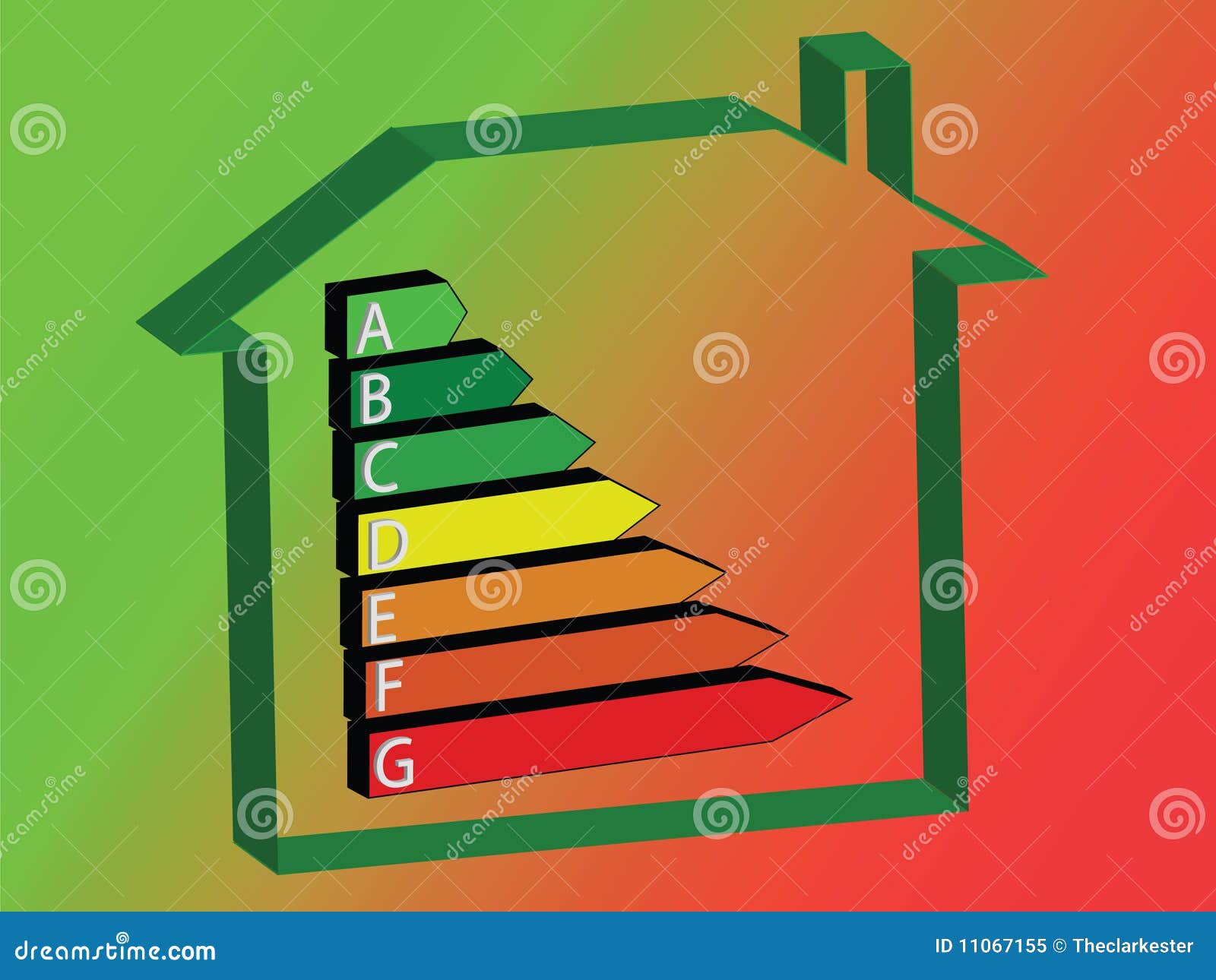 Energy House Ratings stock vector. Illustration of graph 11067155
