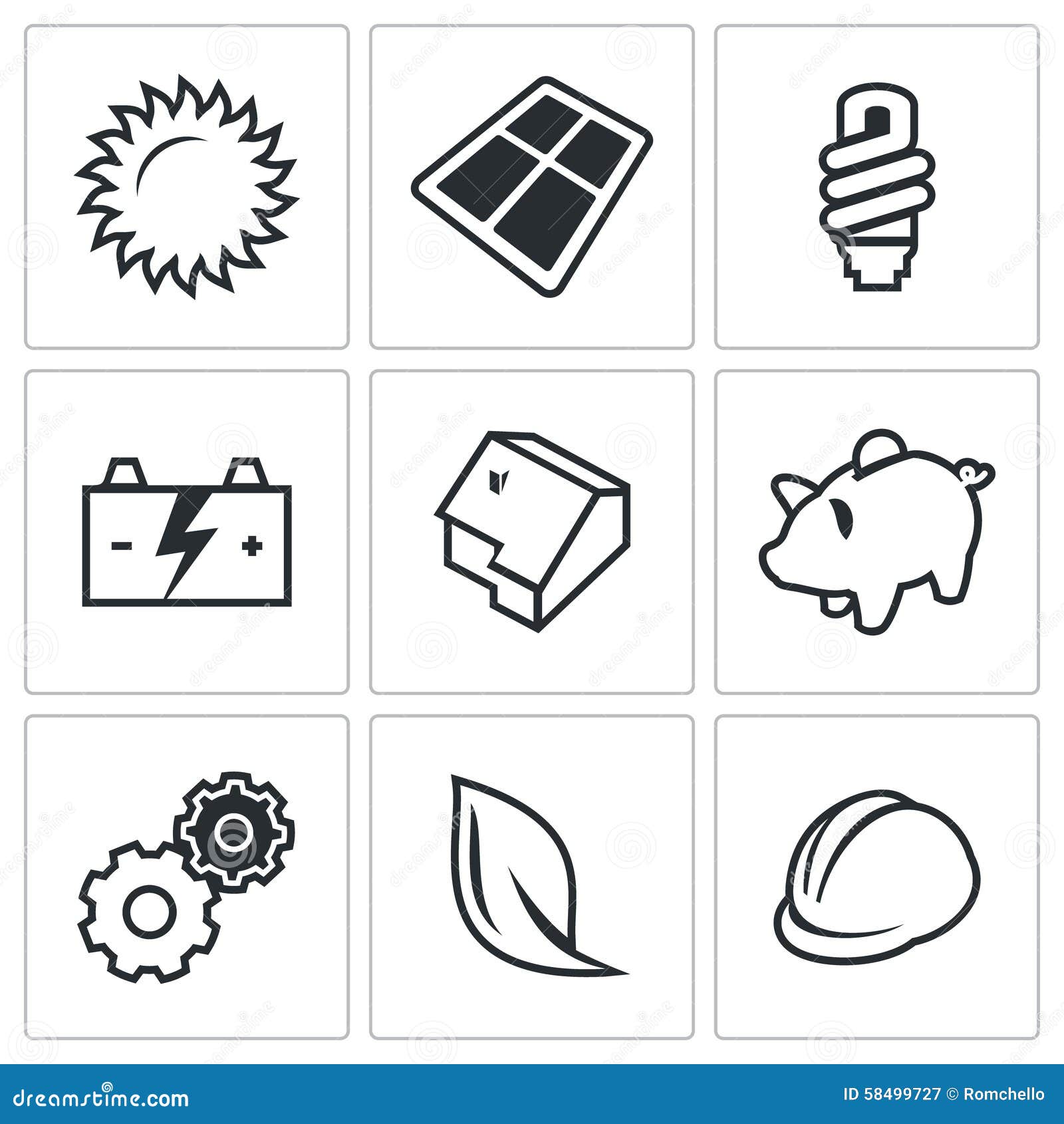 Energy icon. Vector Illustration. Vector Isolated Flat Icons collection on a white background for design