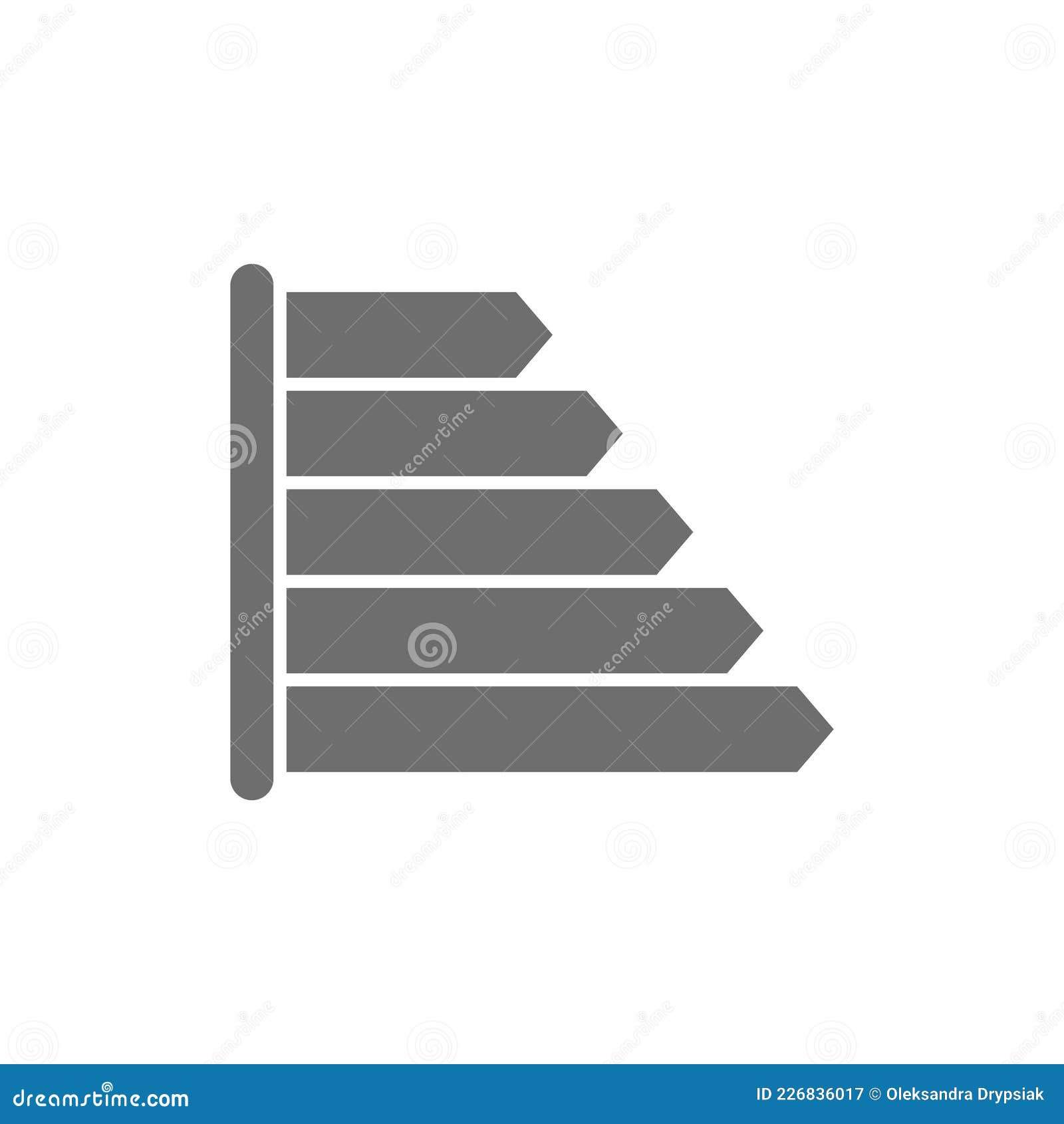 Energy Label for Refrigerator, Energy Efficiency Classes Grey Icon