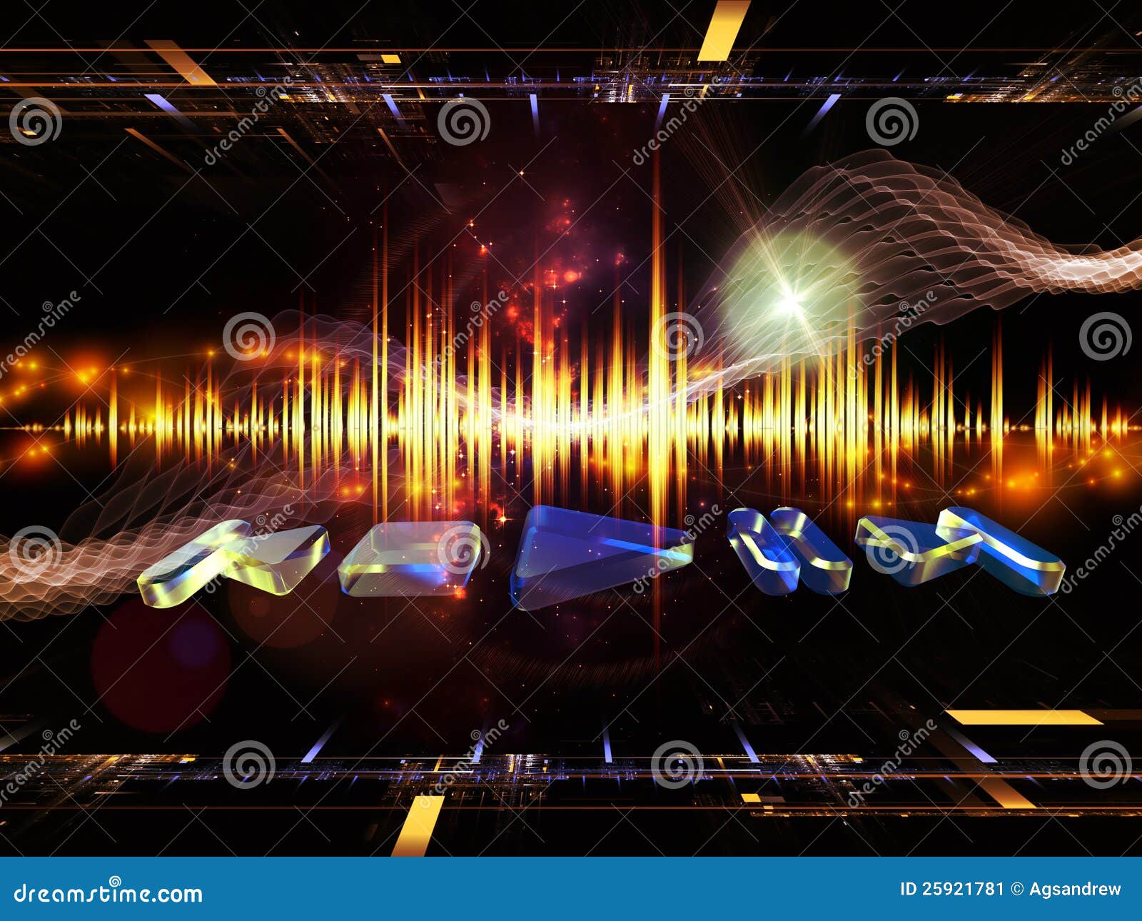 Energy of music stock illustration. Illustration of black 25921781