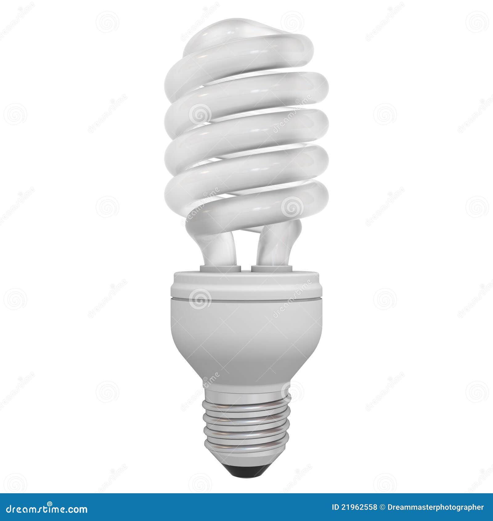 Energy Saving Compact Fluorescent Light Bulb Stock Illustration