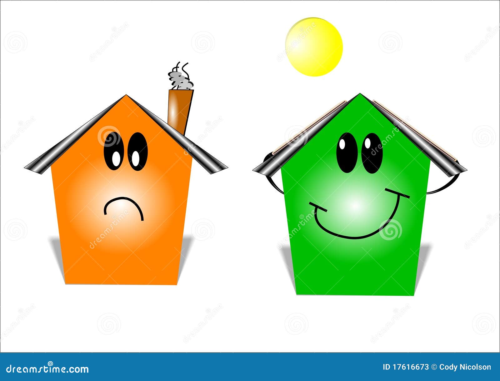 Energy saving home stock illustration. Illustration of cartoon - 17616673