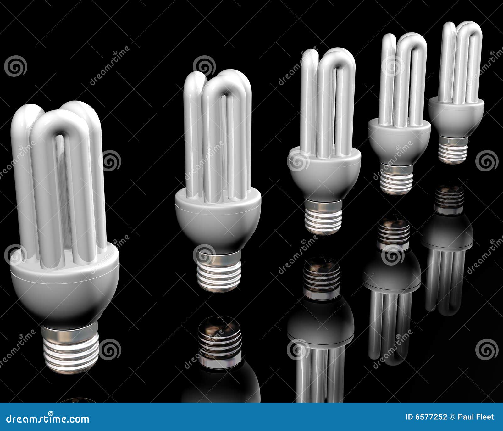 Energy Saving Light Bulb , One Glowing Hanging Fluorescent Lightbulb