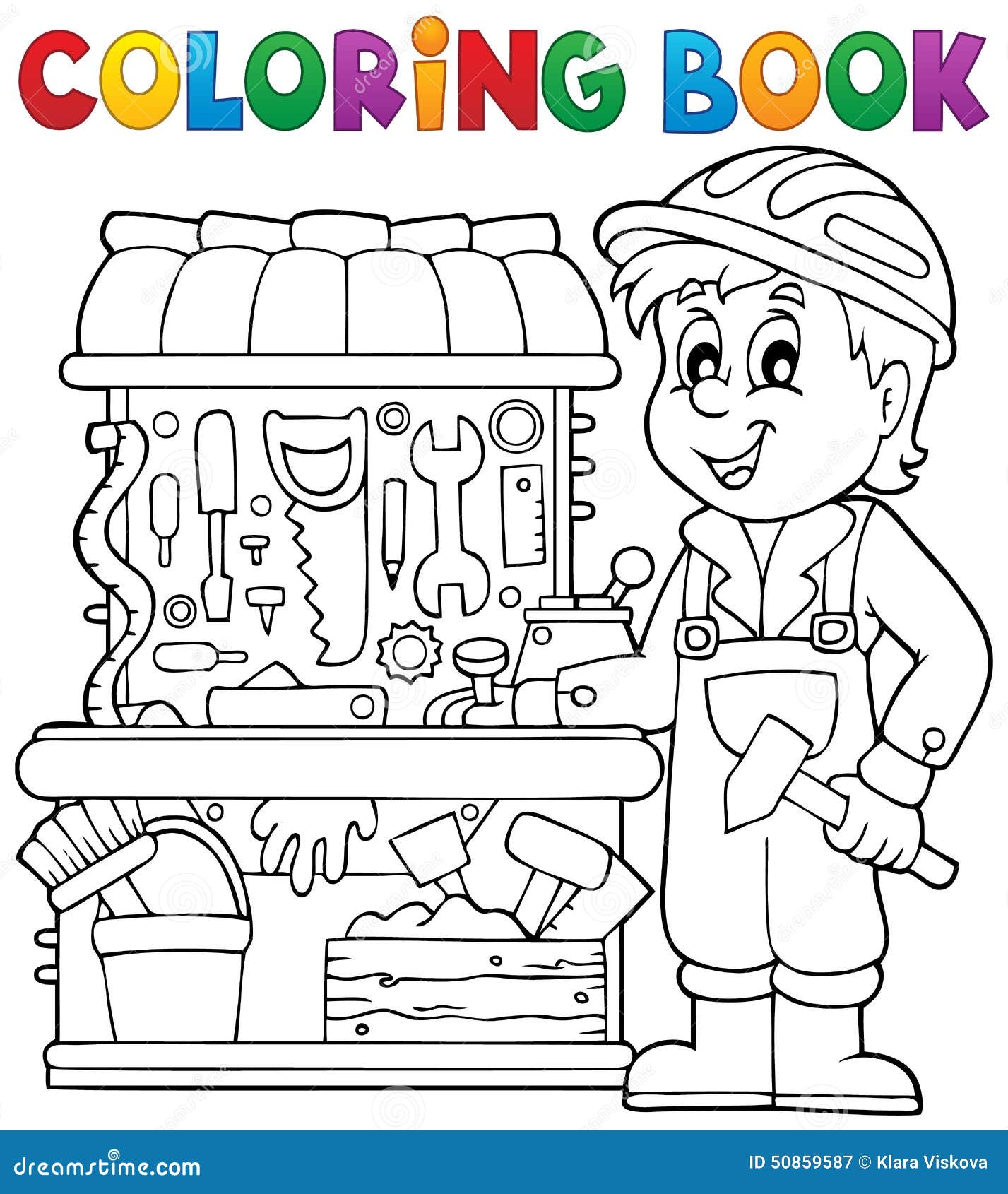 Enfant de livre de coloriage jouant le th¨me 2