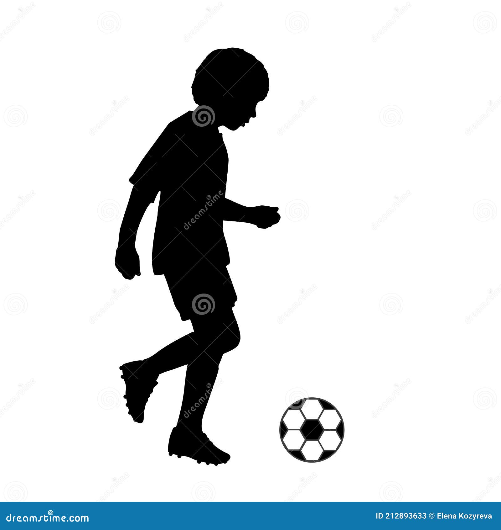 Enfant De Silhouette Secouant Avec Un Ballon De Football