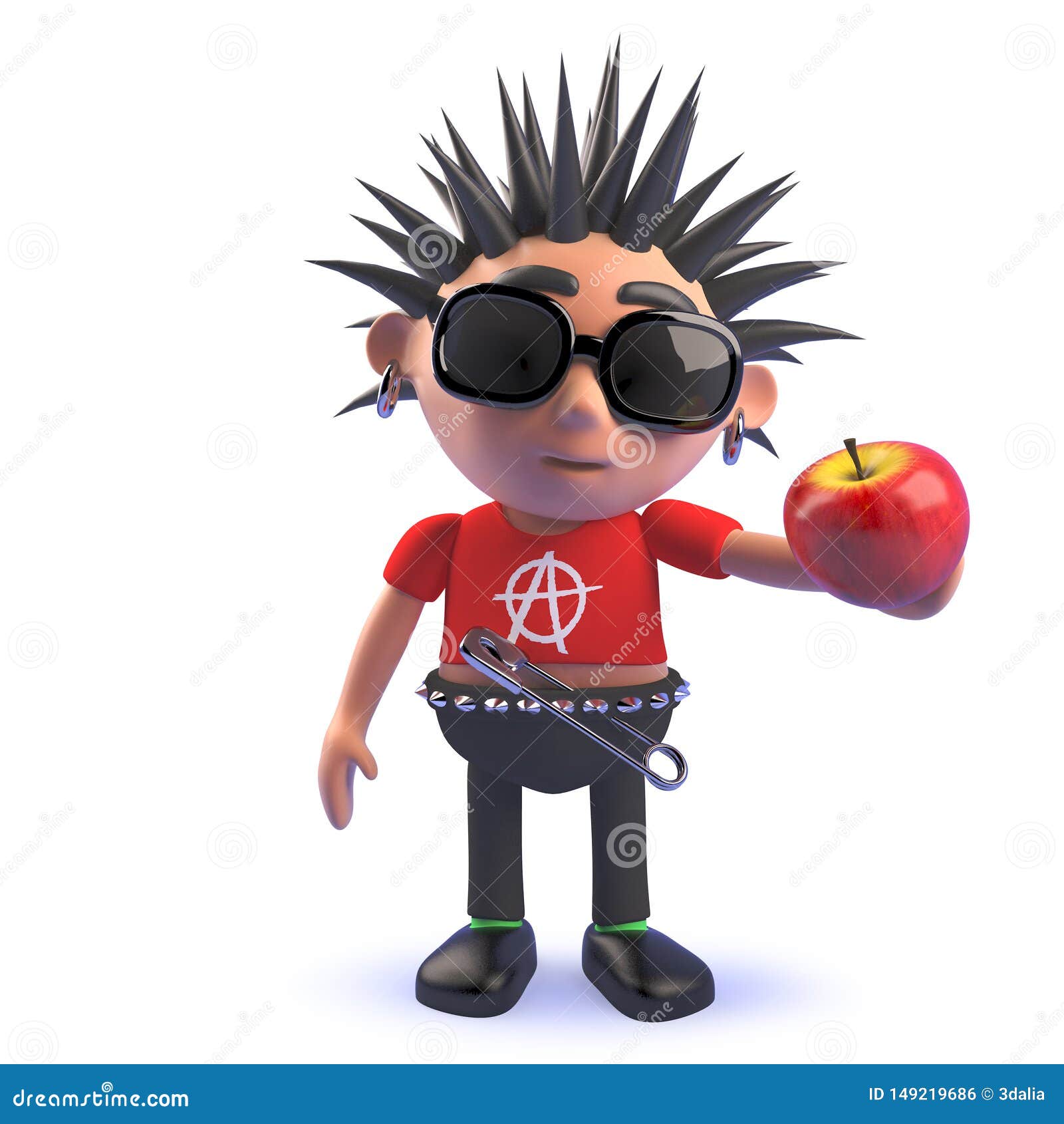 Enfant Punk Du Personnage De Dessin Anime 3d Tenant Une Pomme Organique Illustration Stock Illustration Du Normal Rebelle Enfant Punk Du Personnage De Dessin Anime 3d Tenant Une Pomme Organique Illustration Stock Illustration Du Normal Rebelle