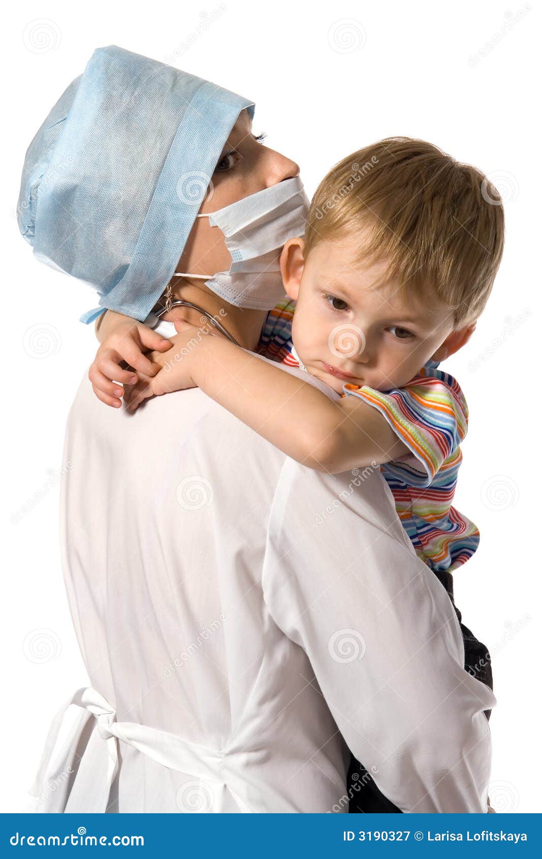 Enfant Sur Des Mains Au Docteur Image stock - Image du médical