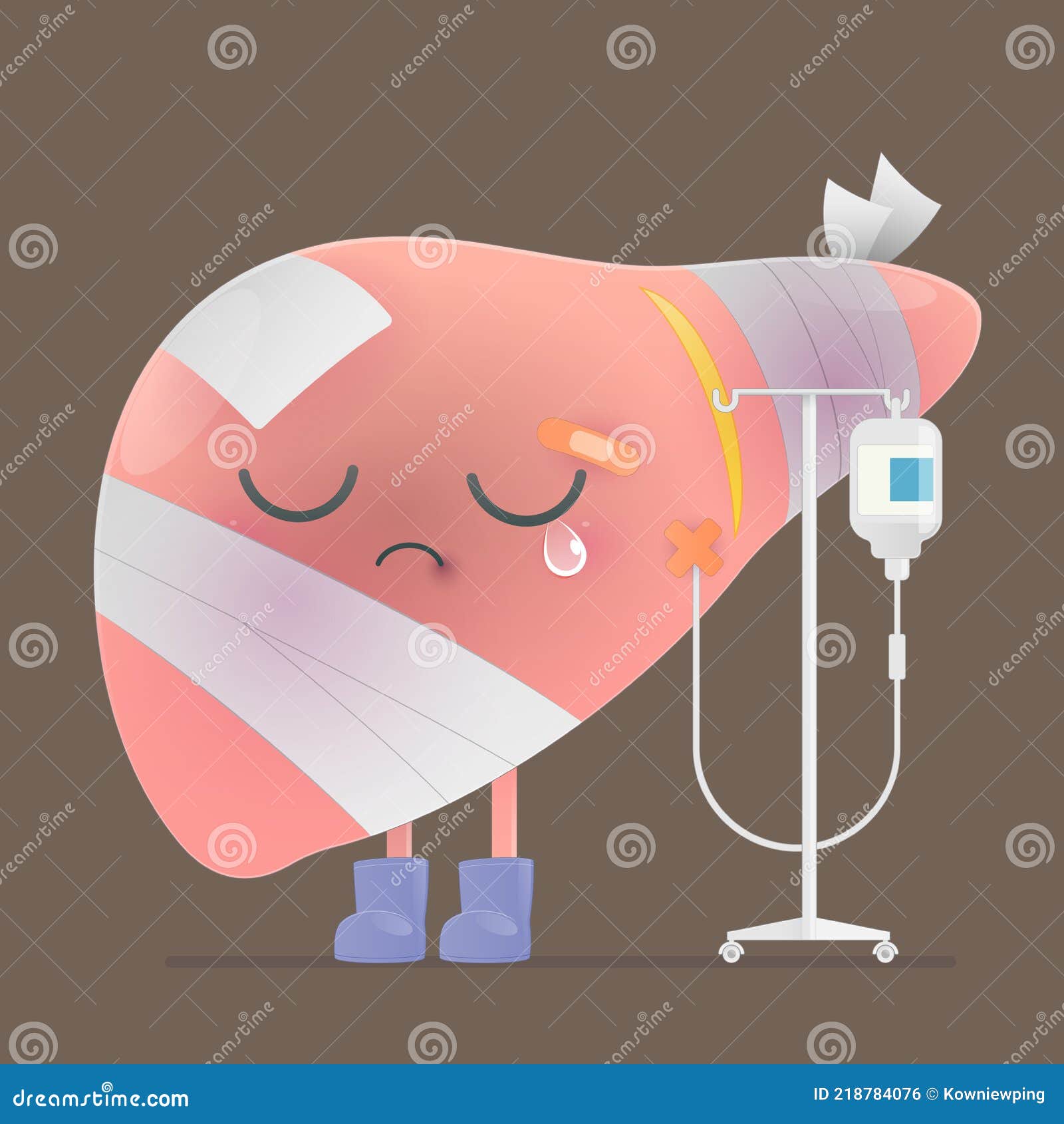 Enfermedad Hepática De Dibujos Animados Ilustración del Vector -  Ilustración de hepatitis, malsano: 218784076
