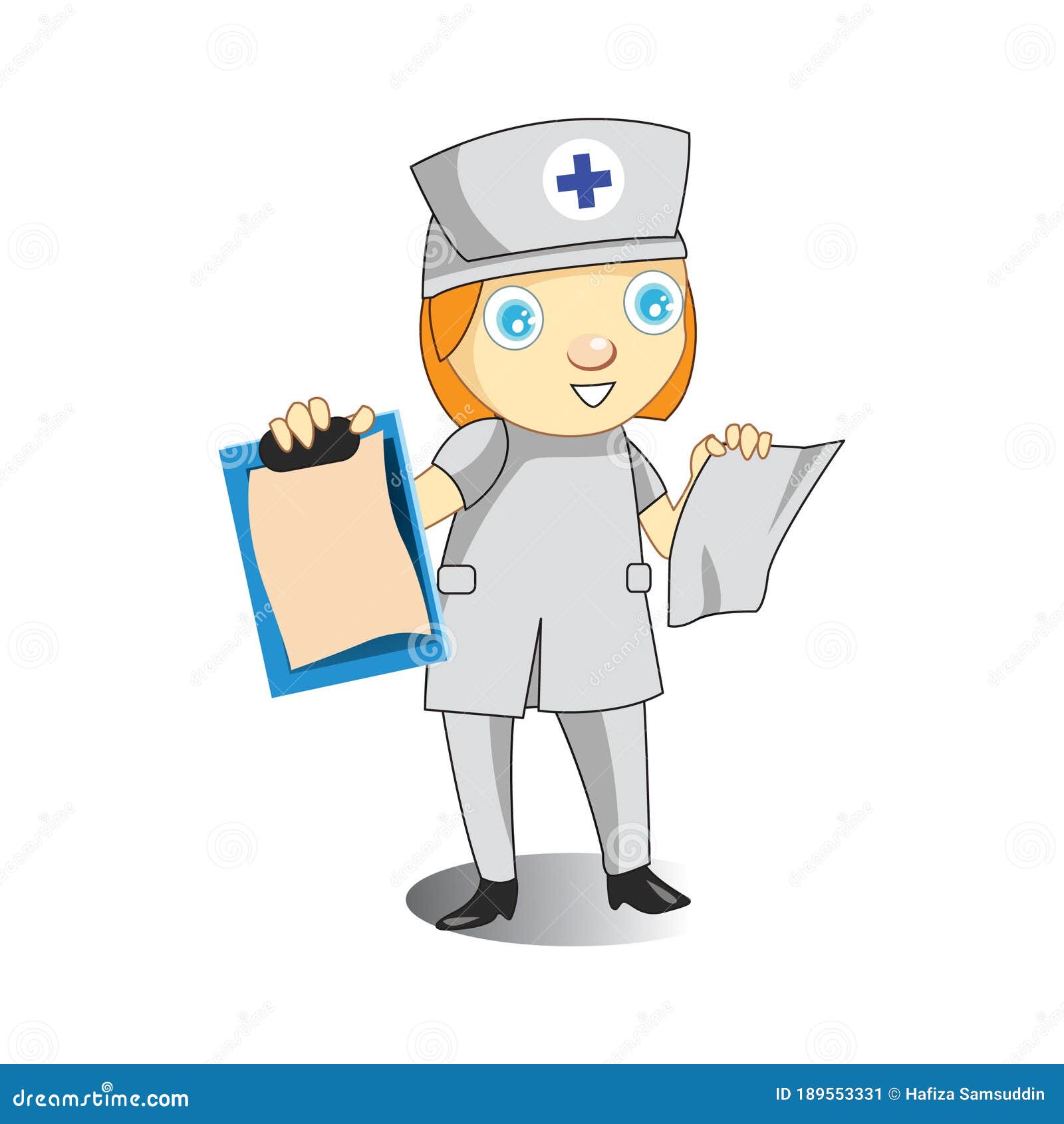 Enfermeira. Desenho Decorativo De Ilustração Vetorial Ilustração