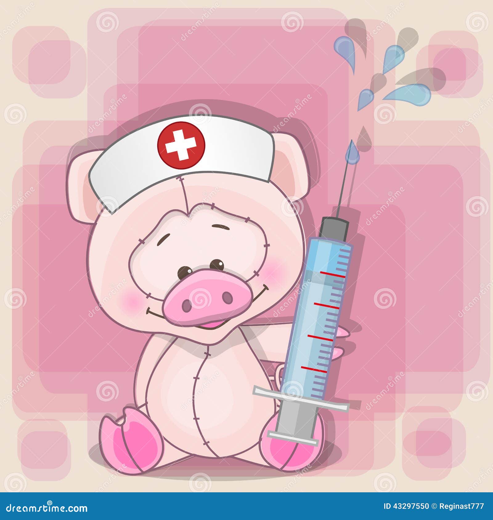 Rechazar Evaluable Enumerar Enfermera del cerdo ilustración del vector. Ilustración de ilustraciones -  43297550