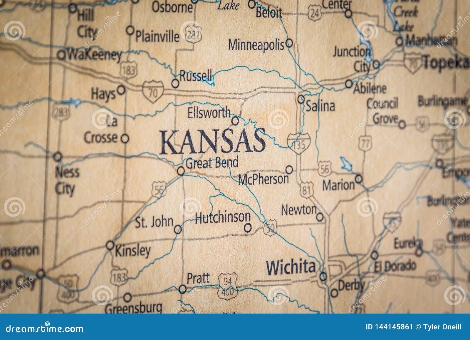 Mapa Del Estado De Kansas Enfoque Selectivo Del Estado De Kansas En Un Mapa Geográfico Y Político De  Los Estados Unidos Imagen De Archivo - Imagen De Foco, Curva: 144145861