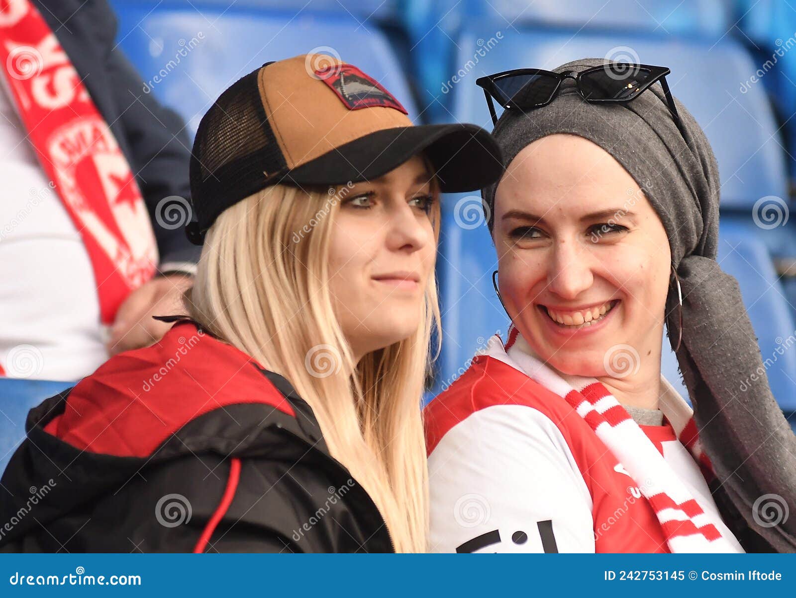 Slavia Prague Ultras in the Stands Editorial Photography - Image