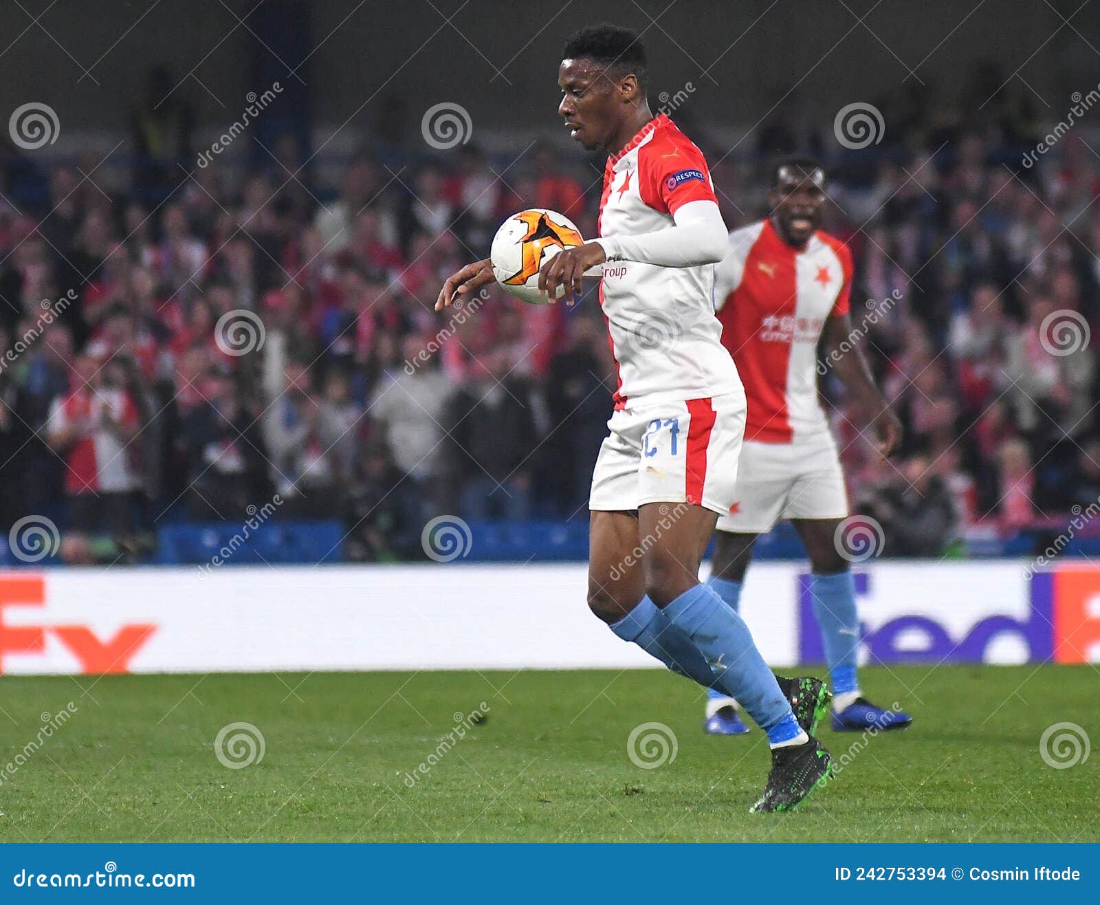 Milan, Italy. 17 September, 2019: Ibrahim Traore of SK Slavia Praha in  action during the UEFA Champions League football match between FC  Internazionale and SK Slavia Praha. The match ended in a