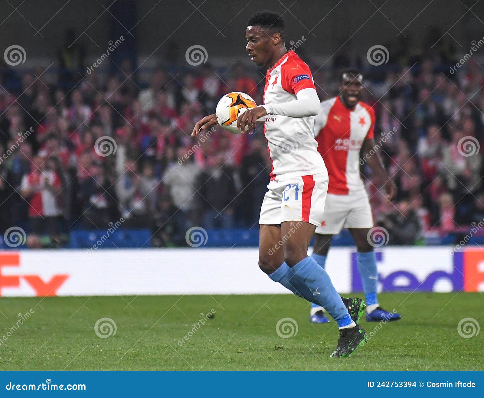 LONDON, ENGLAND - APRIL 18, 2019: Ibrahim Traore of Slavia