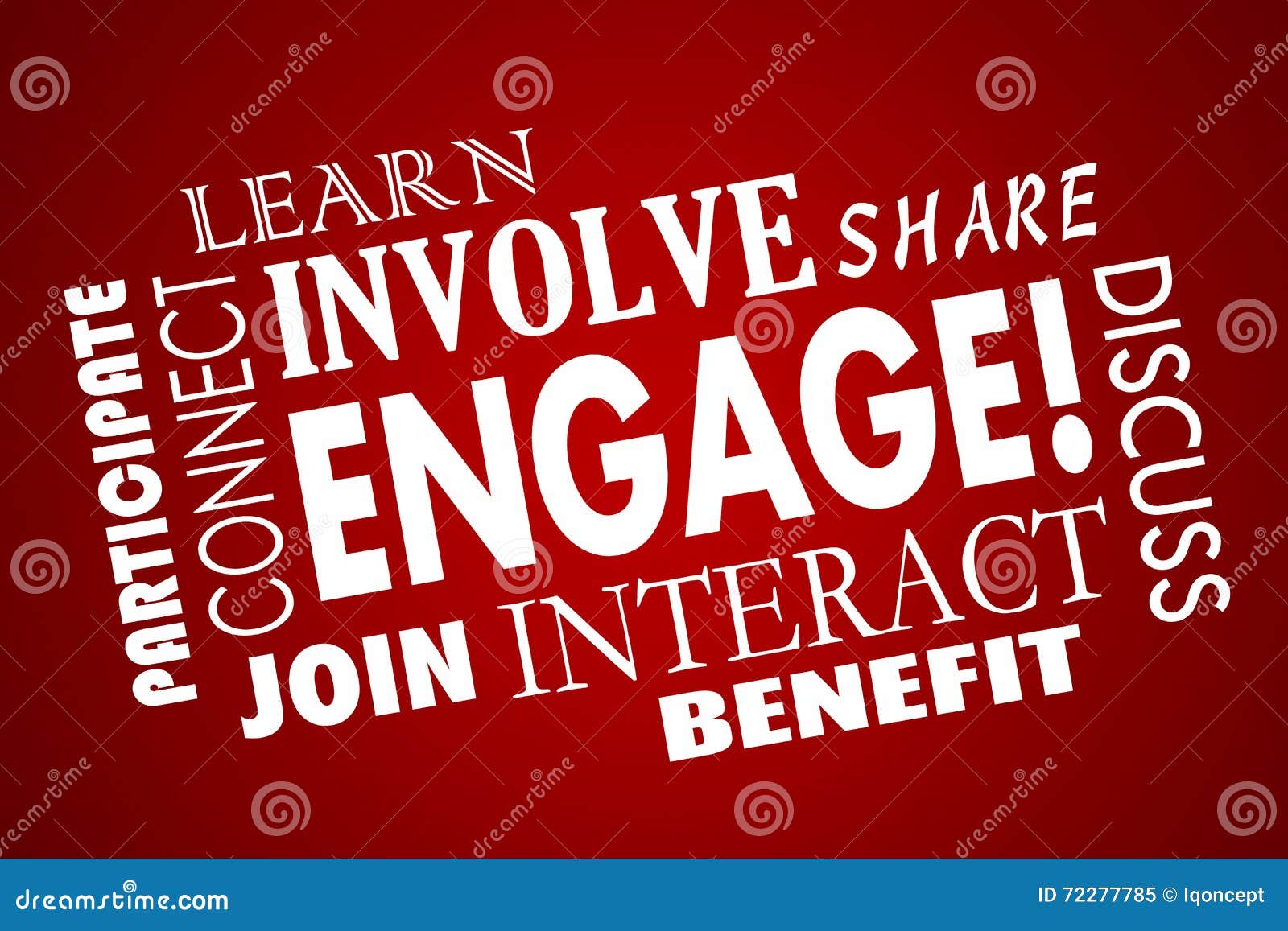 engage involve participate join interact collage