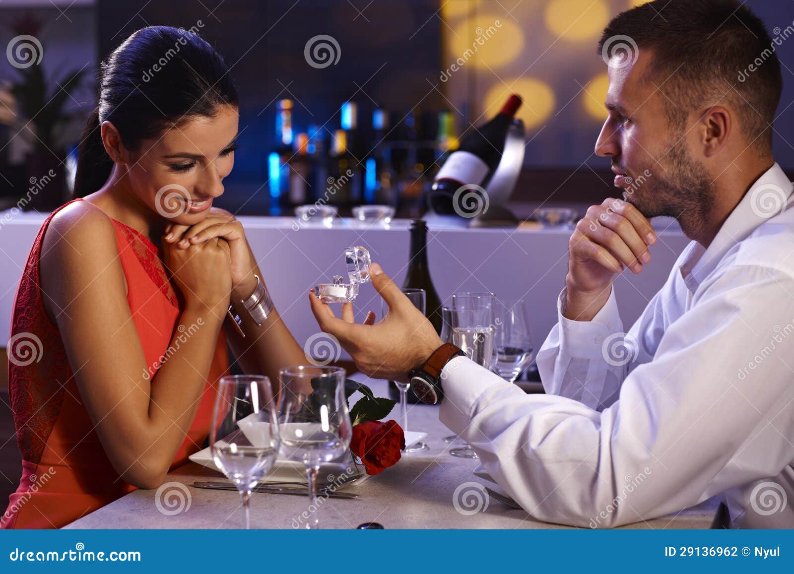 Engagement dinner stock photo. Image of dress, elegant 29136962