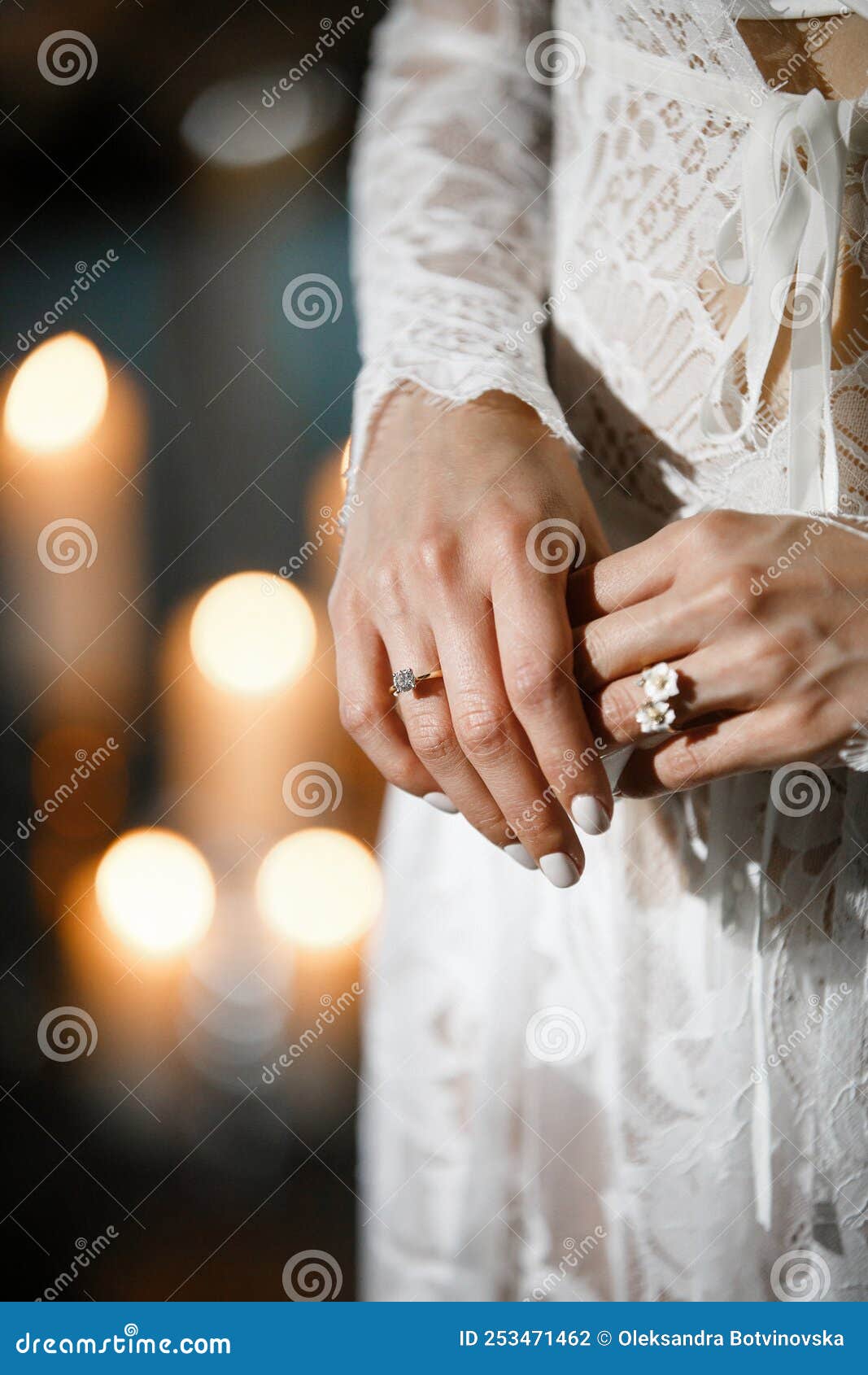 Engagement Ring on Bride S Finger during Wedding Preparations Stock Photo Image of woman