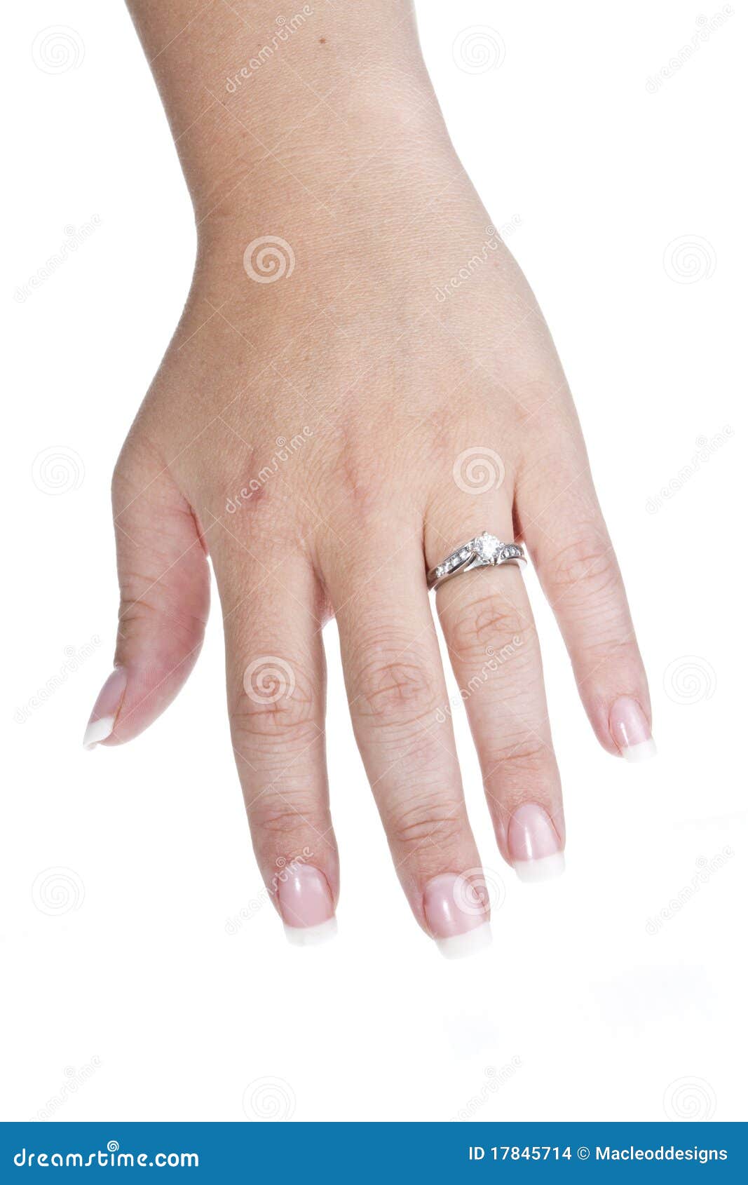 Engagement Ring on hand stock photo. Image of crystal 17845714