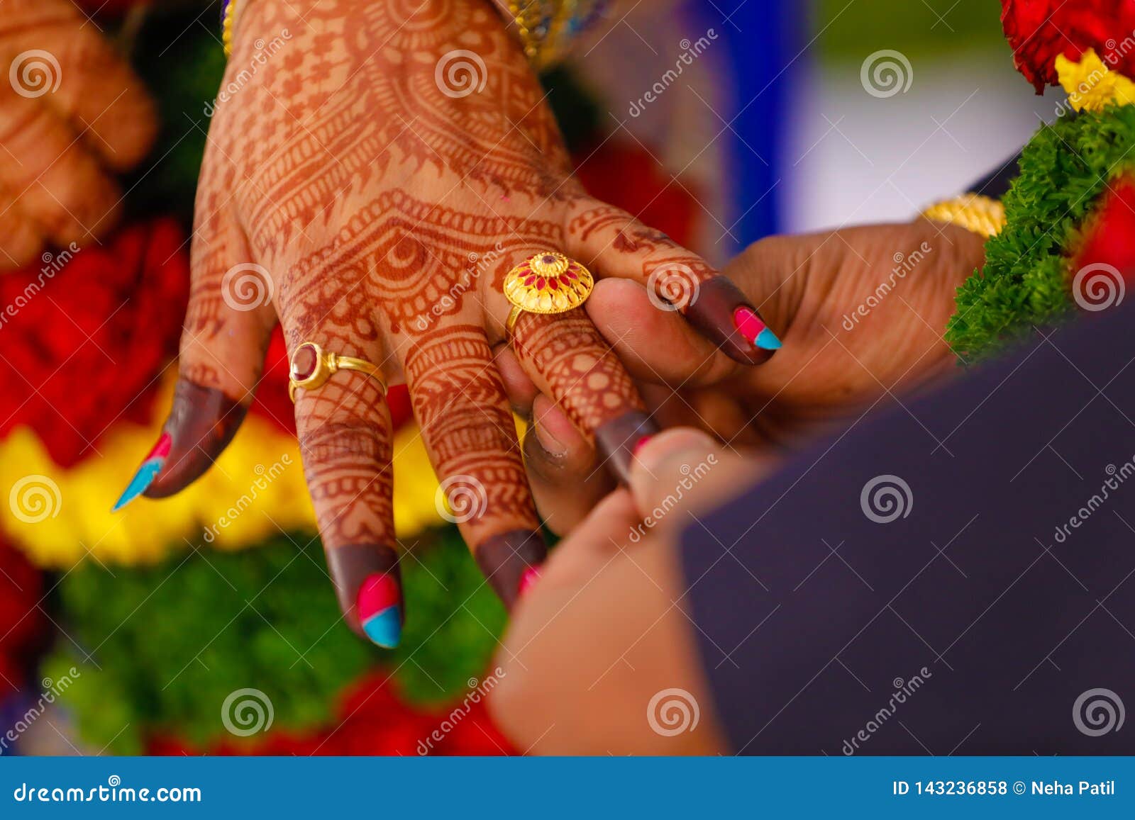 Engagement Ring In An Indian Wedding High-Res Stock Photo - Getty Images