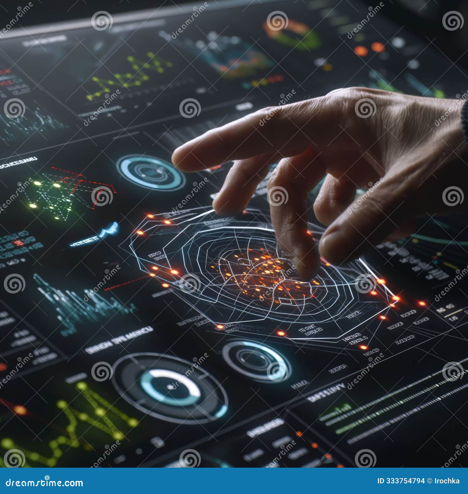 engaging with data: a high-tech touchscreen interface in action