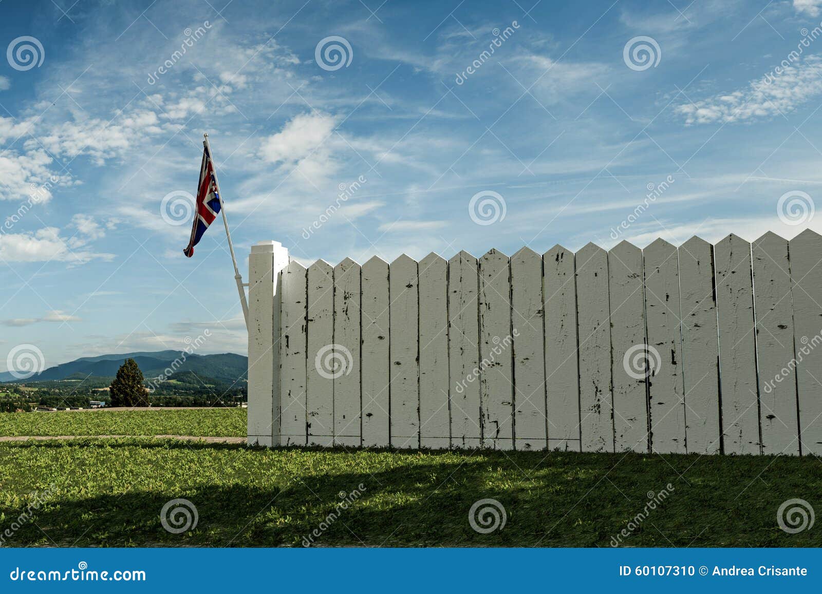 Engelskt Trästaket Stock Illustrationer - Bild: 60107310