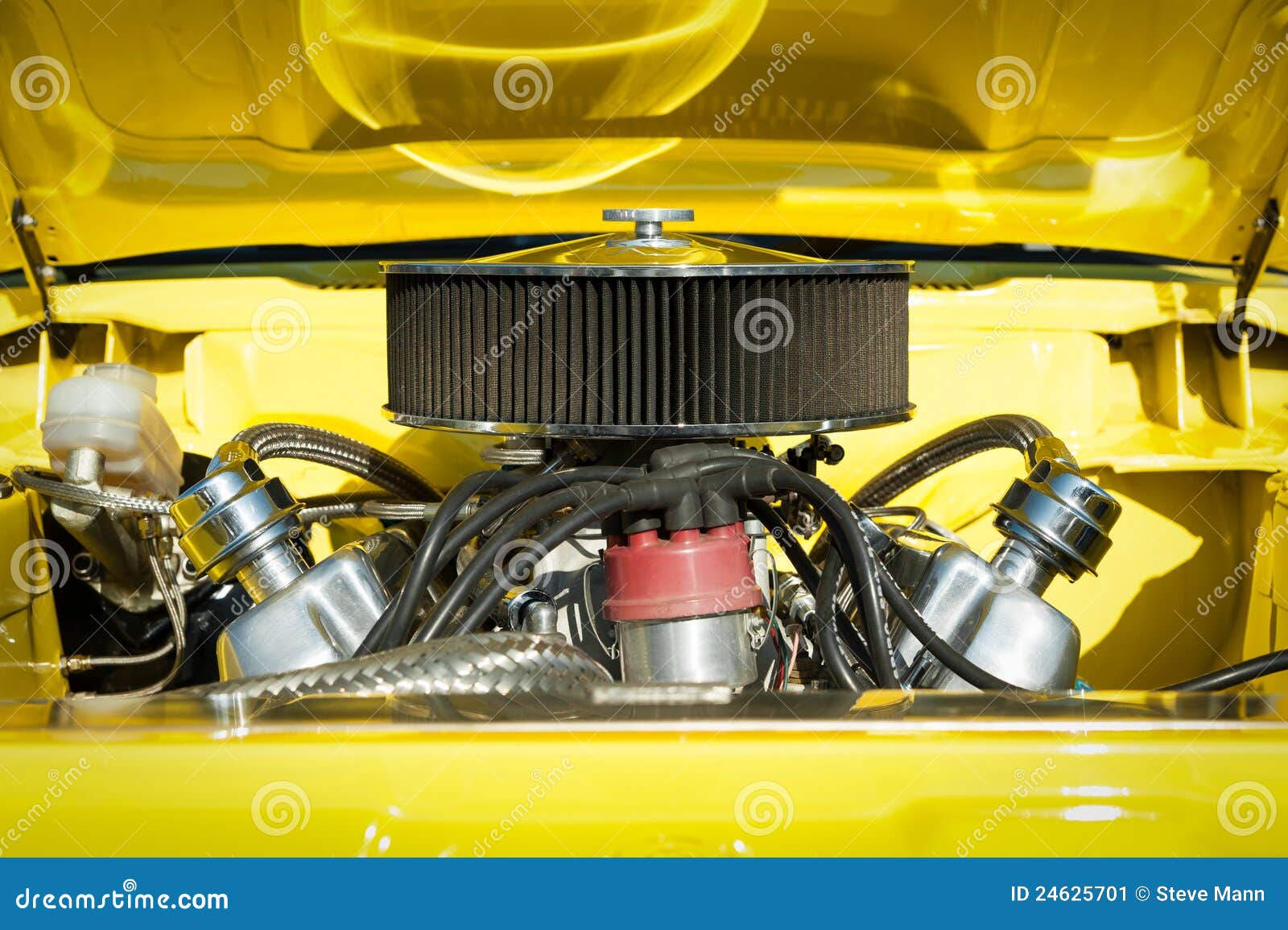 Engine bay stock image. Image of autos, plug, custom 24625701