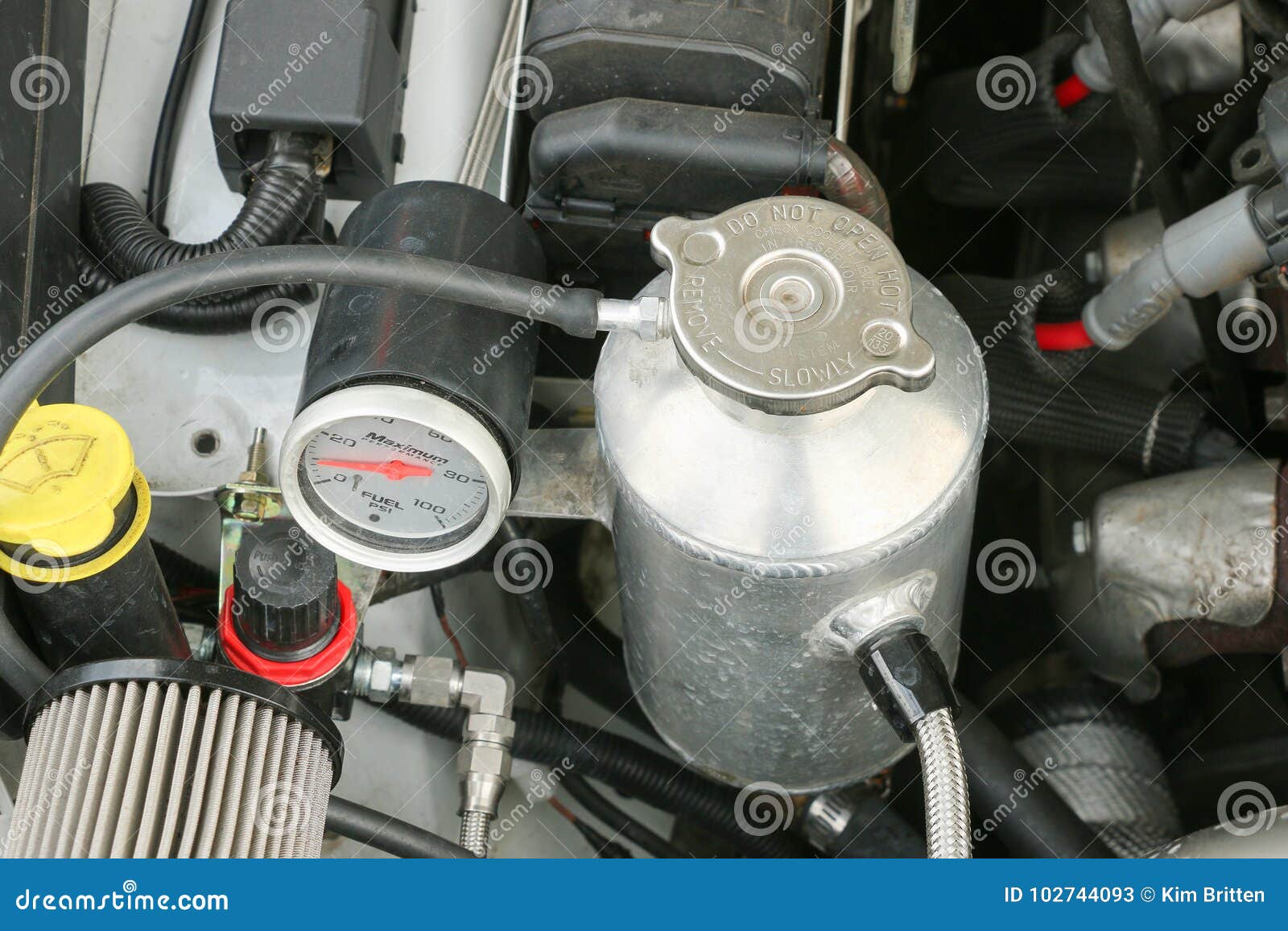 Engine Bay of a Car Under the Stock Image Image of filter