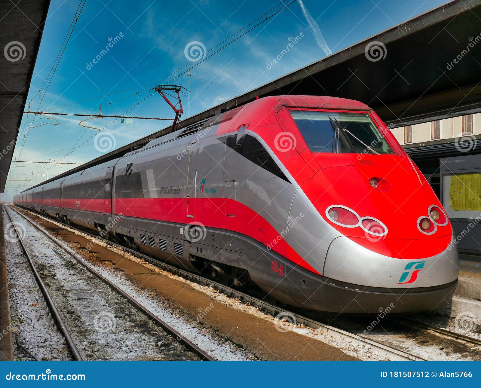 A National Rail Operator, Italy Frecciarossa Red Arrow High Speed Train in Editorial Photography - Image trenitalia, locomotive: 181507512