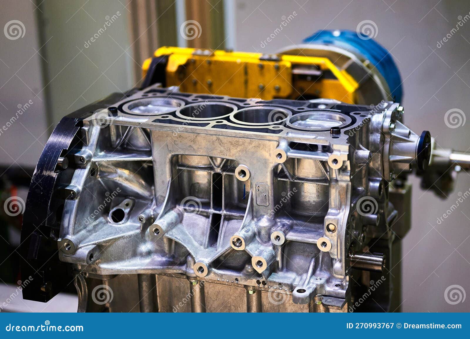 Engine Cylinder Block with Installed Pistons in Stock Image Image of industry